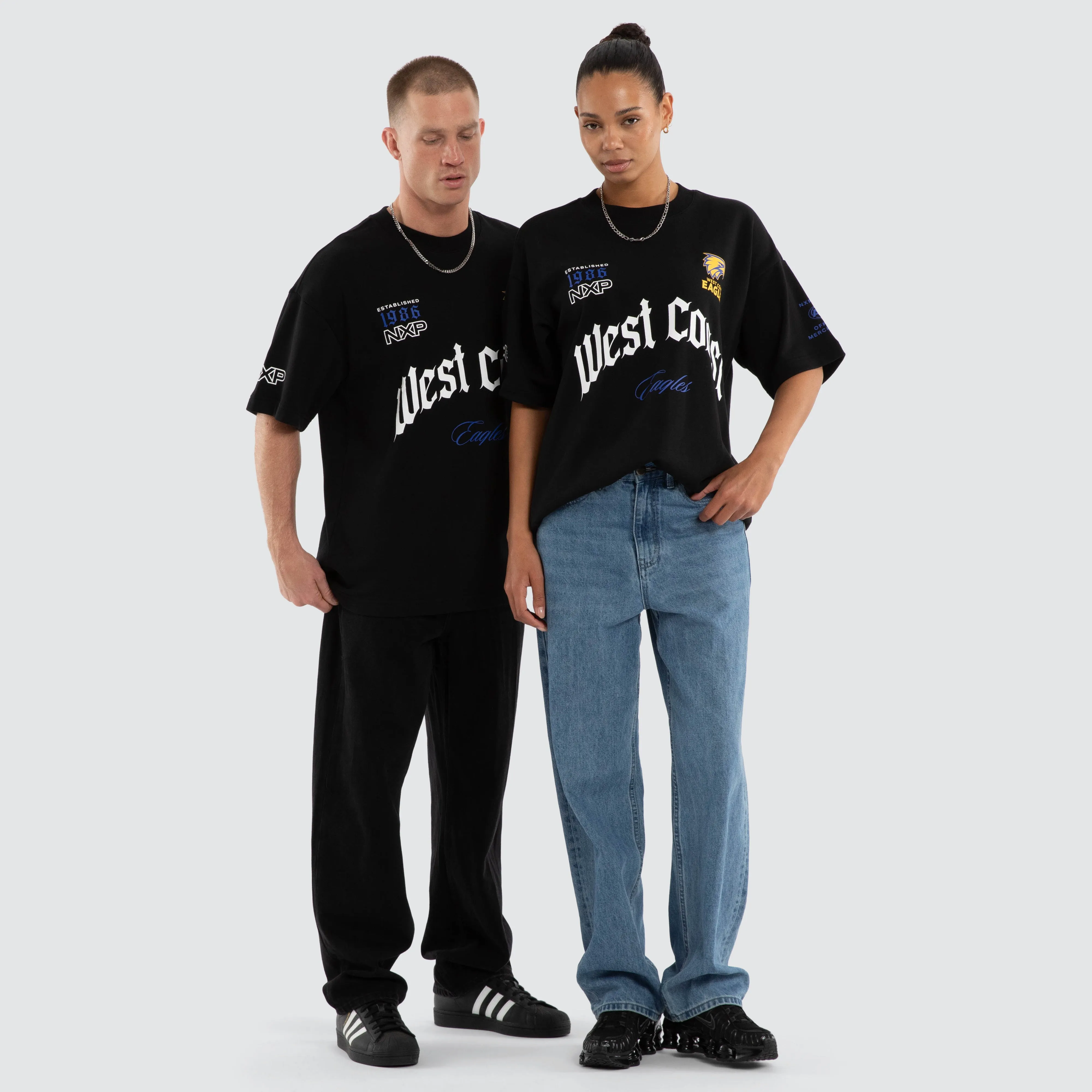 West Coast Eagles AFL Gold Raptor Tee Jet Black sold by Neverland product image thumbnail 3