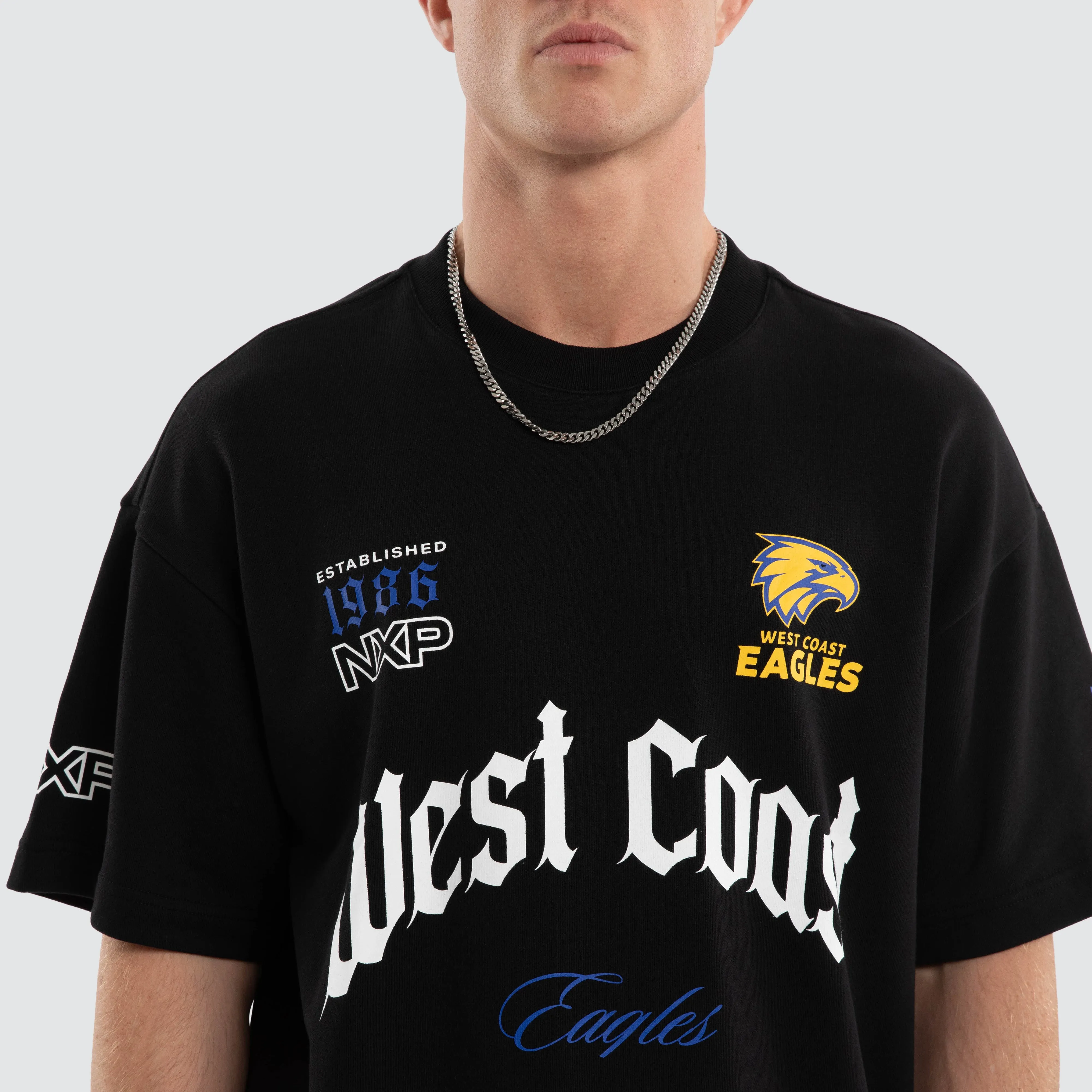 West Coast Eagles AFL Gold Raptor Tee Jet Black sold by Neverland product image thumbnail 5