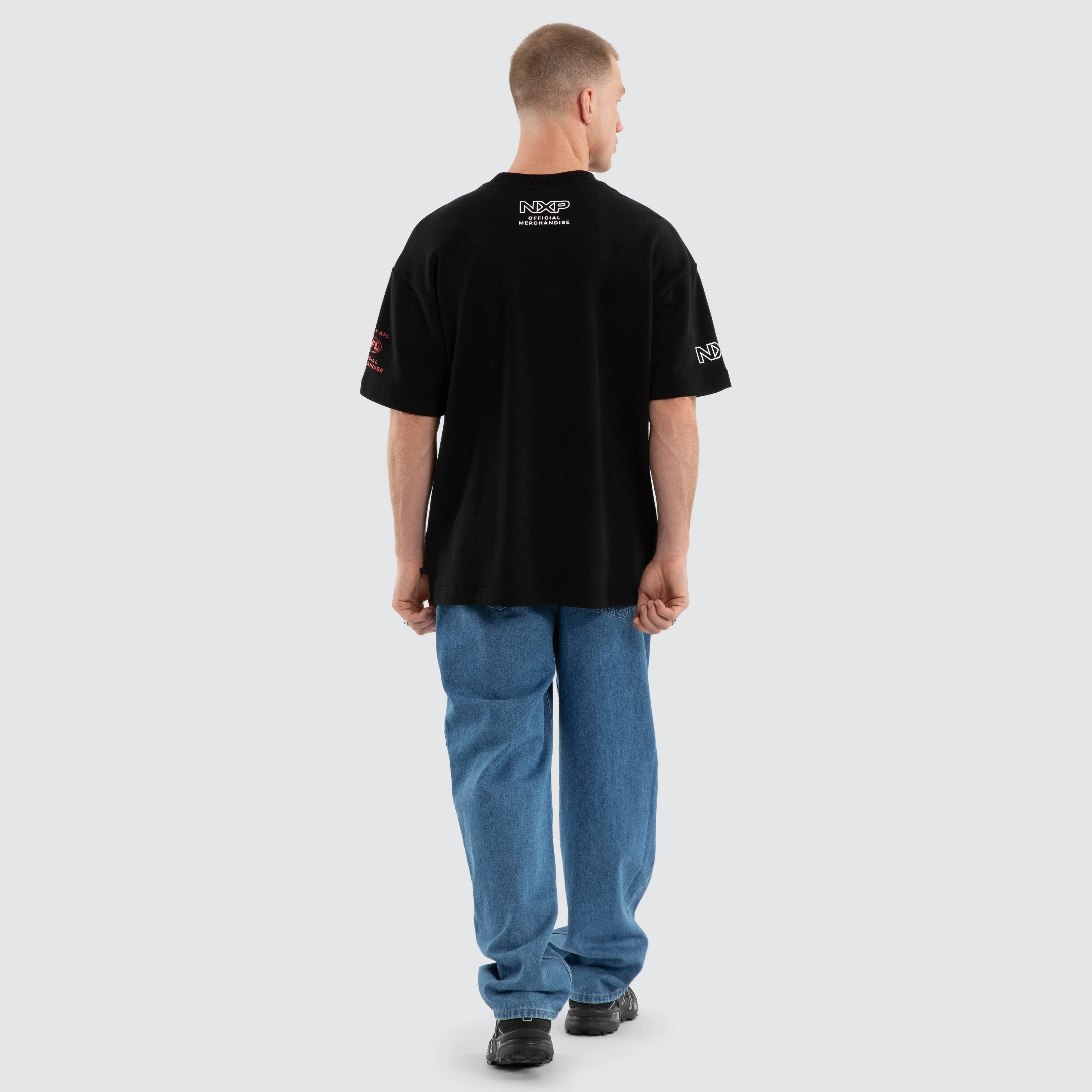 Essendon Bombers AFL Gold Raptor Tee Jet Black sold by Neverland product image thumbnail 2