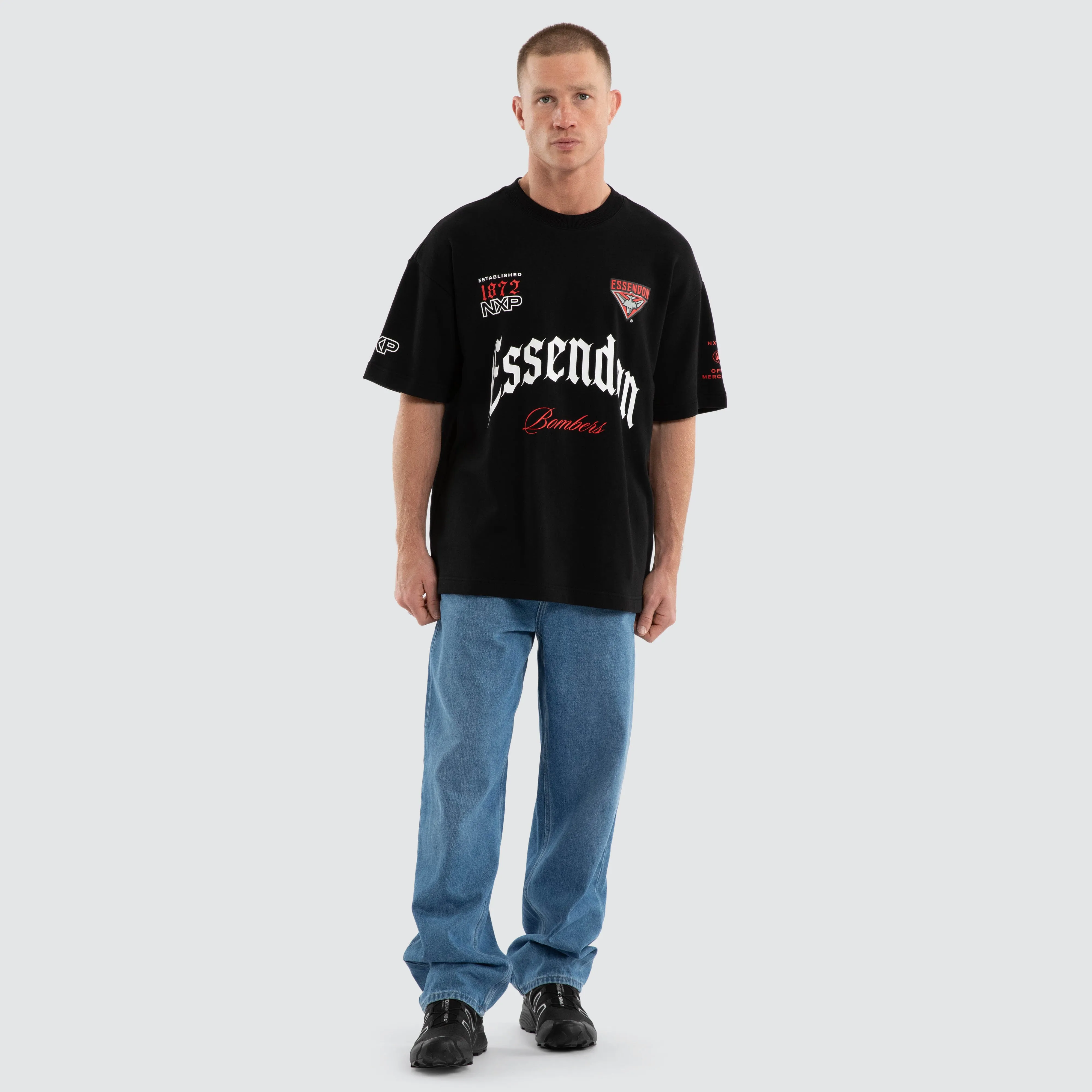 Essendon Bombers AFL Gold Raptor Tee Jet Black sold by Neverland product image thumbnail 4