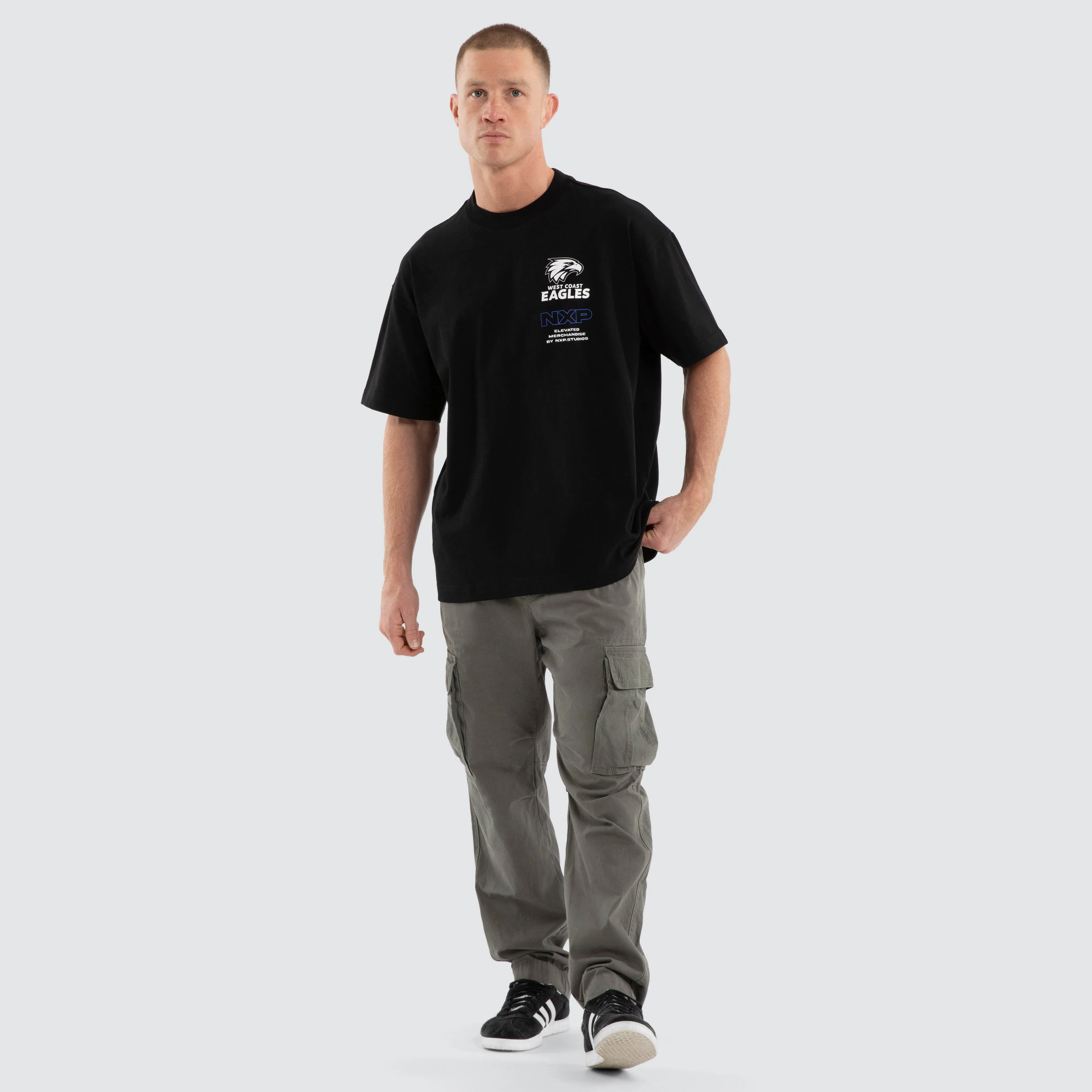 West Coast Eagles AFL Sticker Raptor Tee Jet Black sold by Neverland product image thumbnail 2