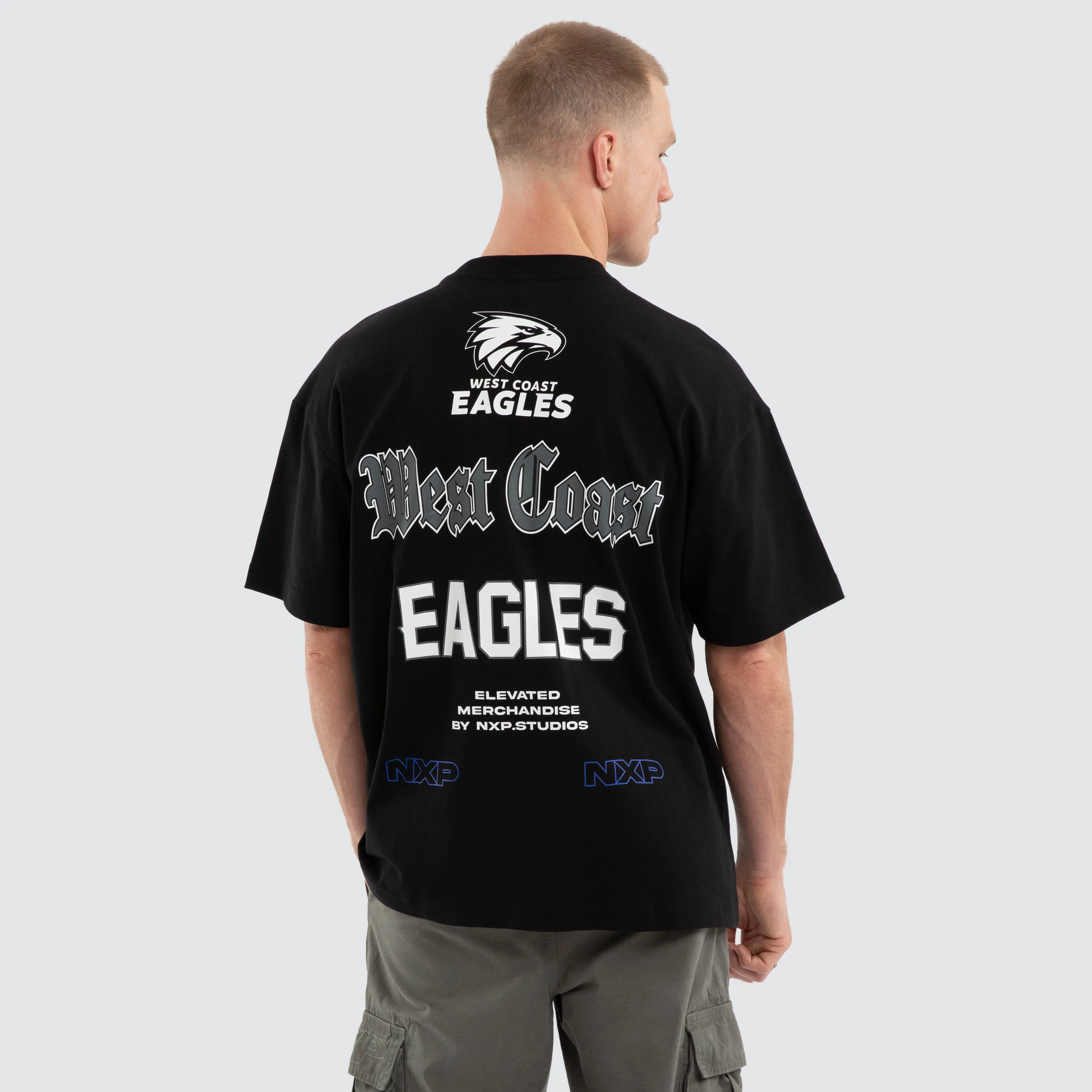 West Coast Eagles AFL Sticker Raptor Tee Jet Black sold by Neverland product image thumbnail 4