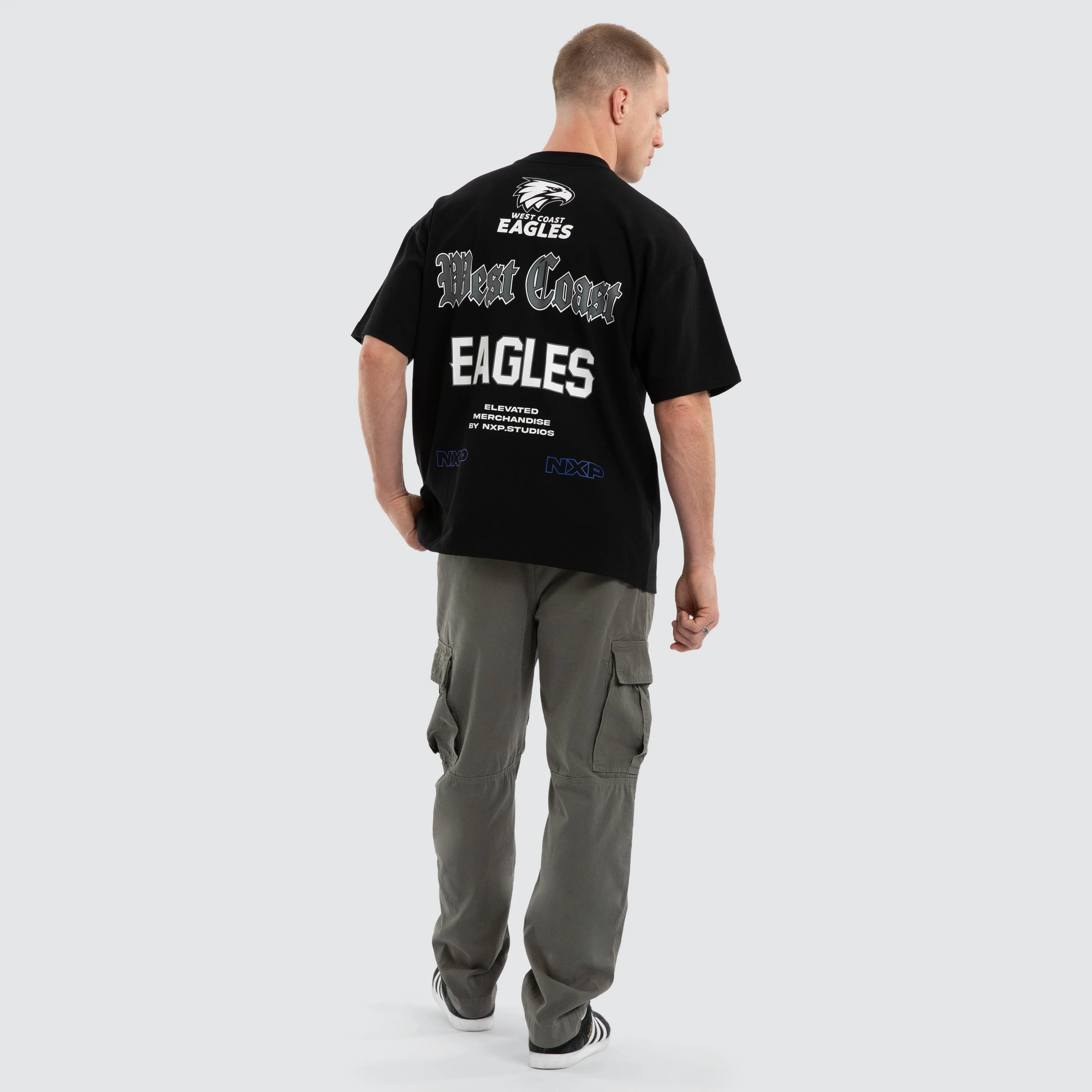West Coast Eagles AFL Sticker Raptor Tee Jet Black sold by Neverland product image thumbnail 5