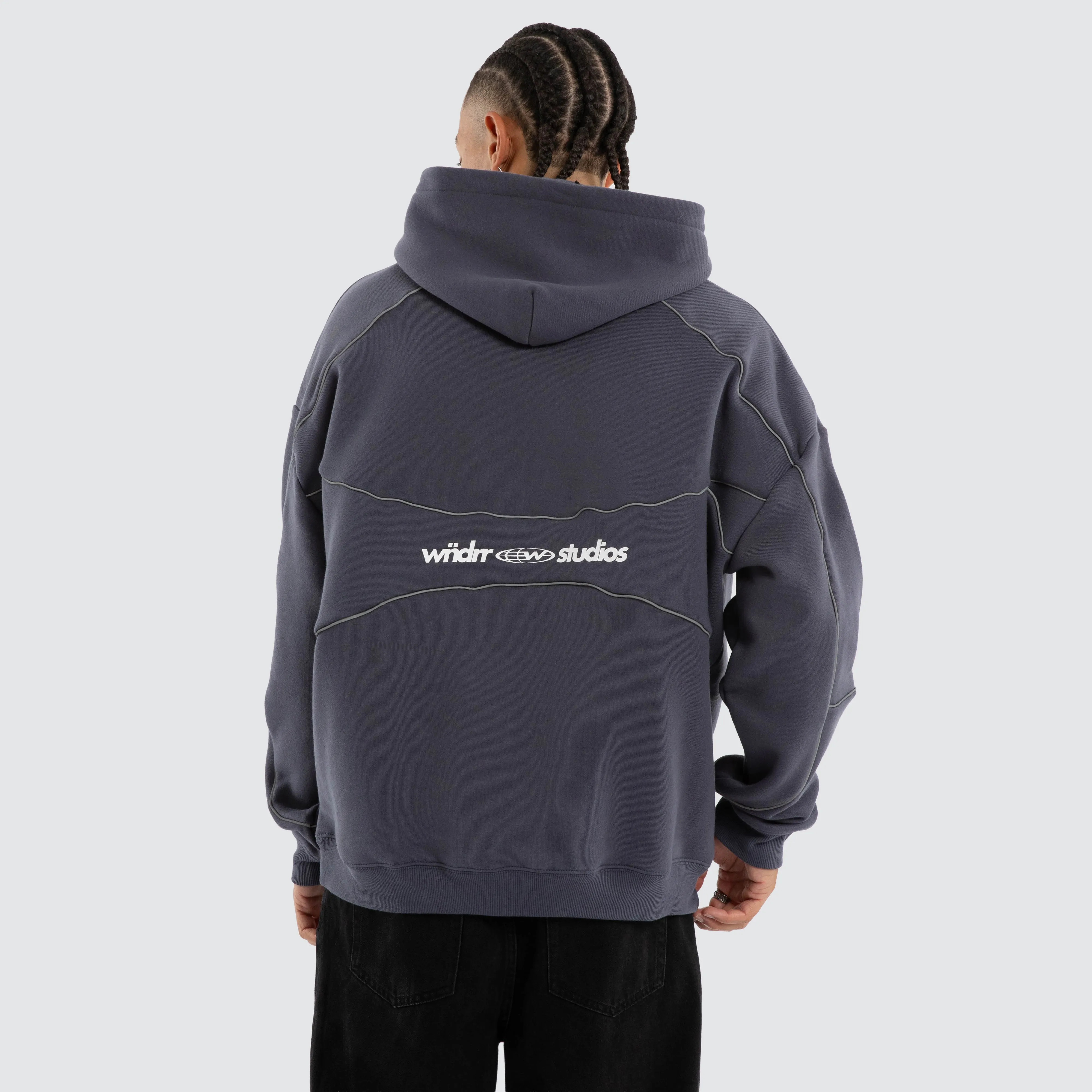 Globe Panel Hoodie Storm Blue sold by Neverland product image thumbnail 4