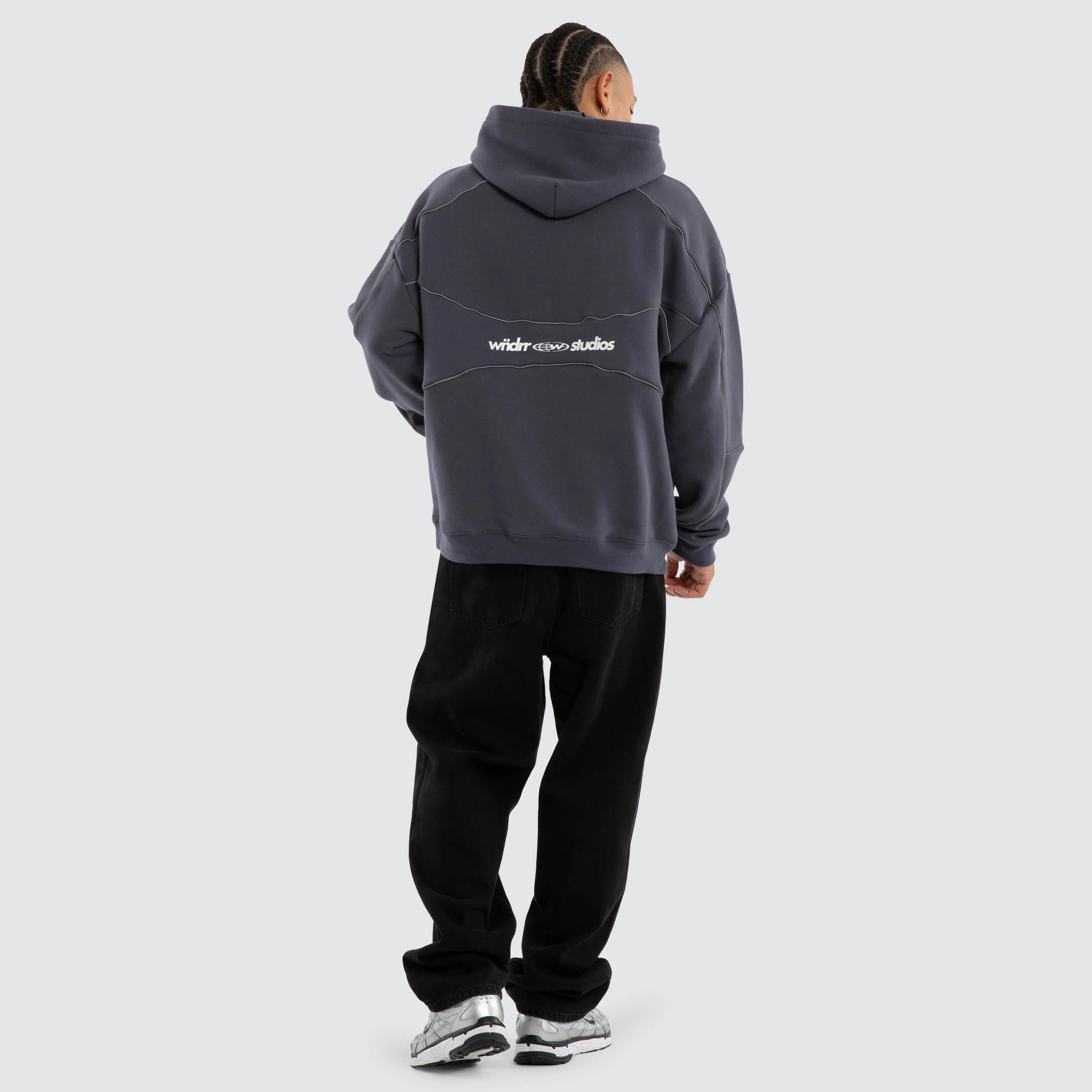 Globe Panel Hoodie Storm Blue sold by Neverland product image thumbnail 2