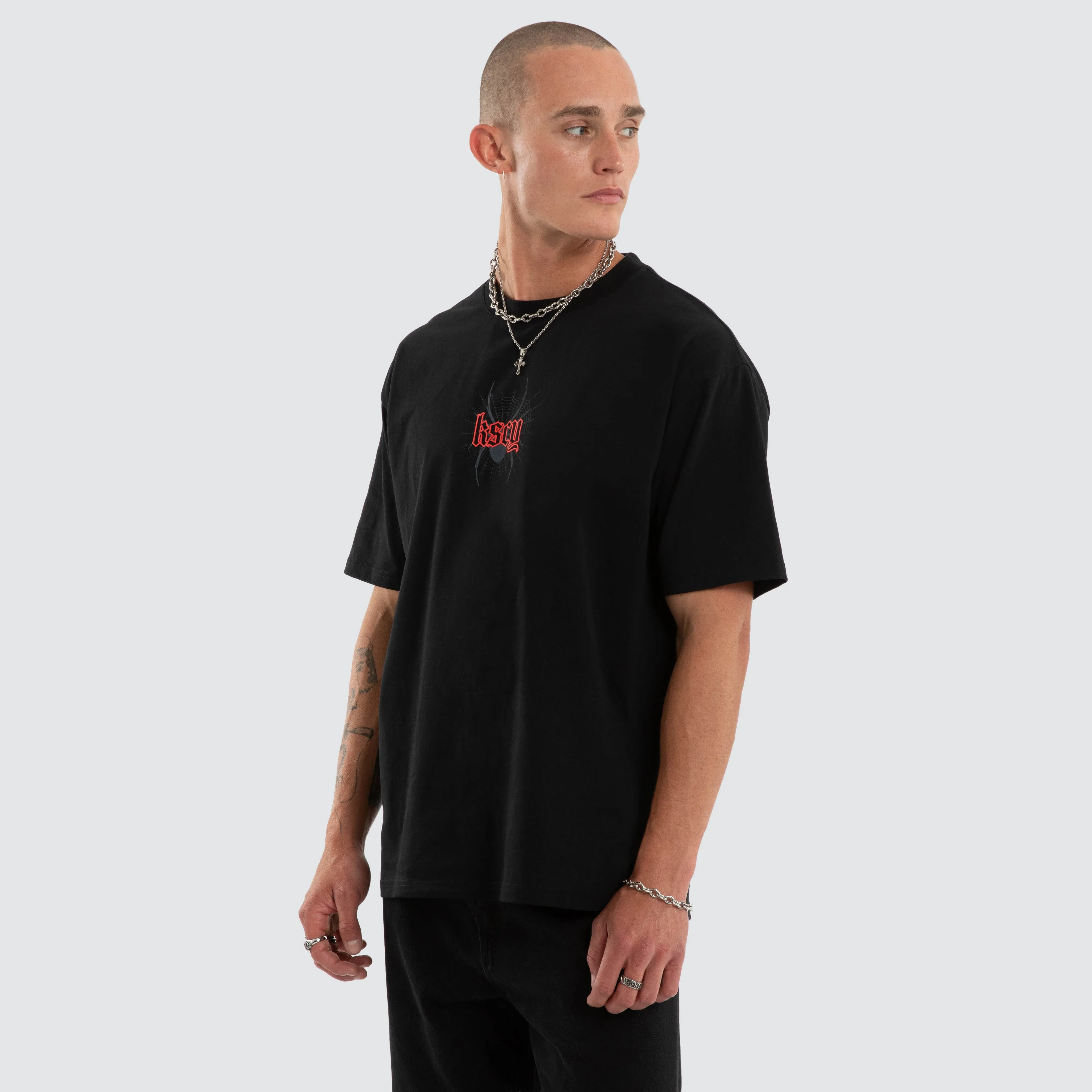 Intensity Box Fit Tee Jet Black sold by Neverland product image thumbnail 3
