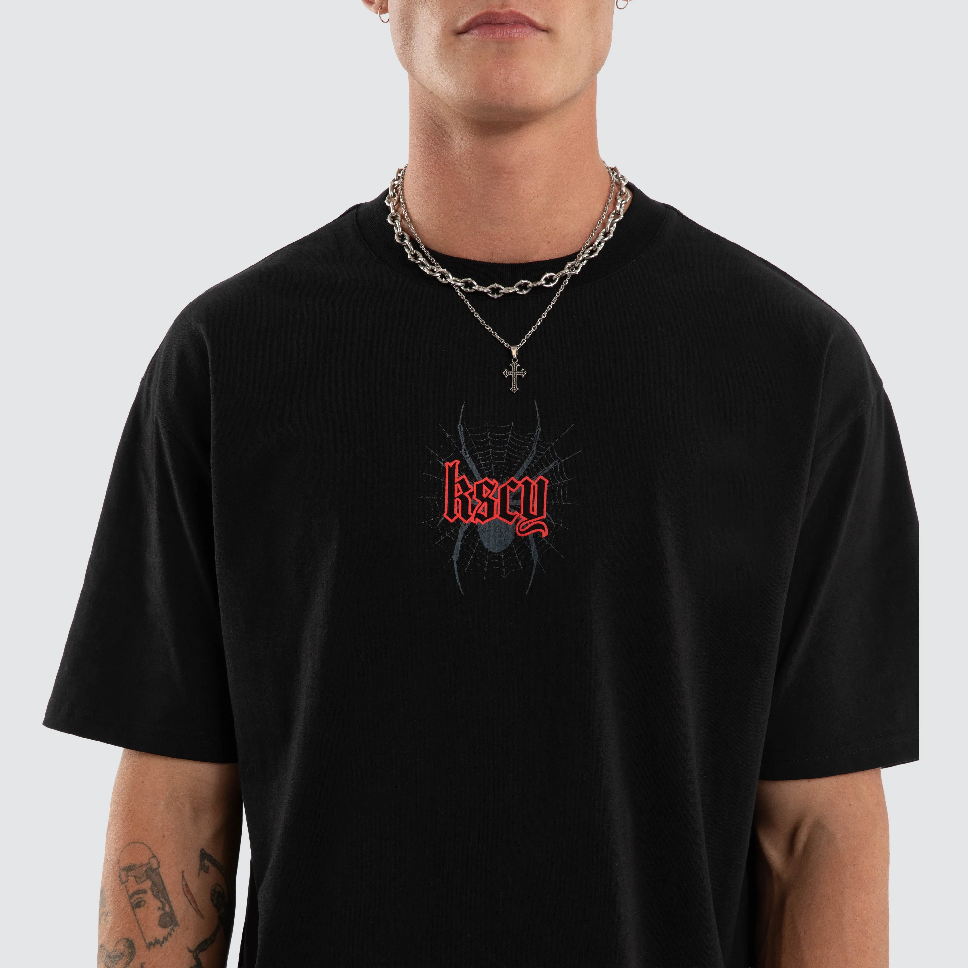 Intensity Box Fit Tee Jet Black sold by Neverland product image thumbnail 4