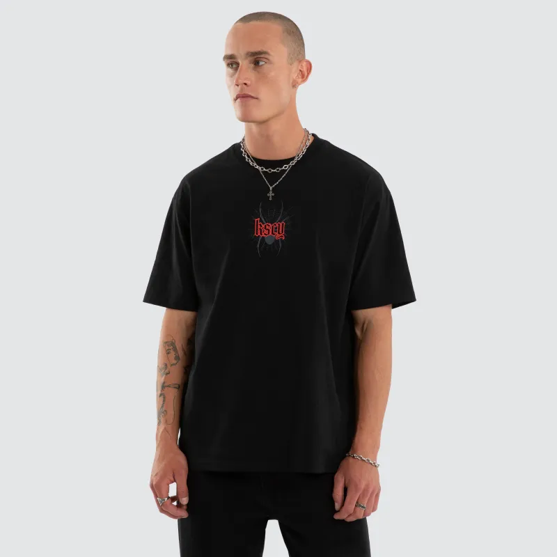 Intensity Box Fit Tee Jet Black made by Neverland