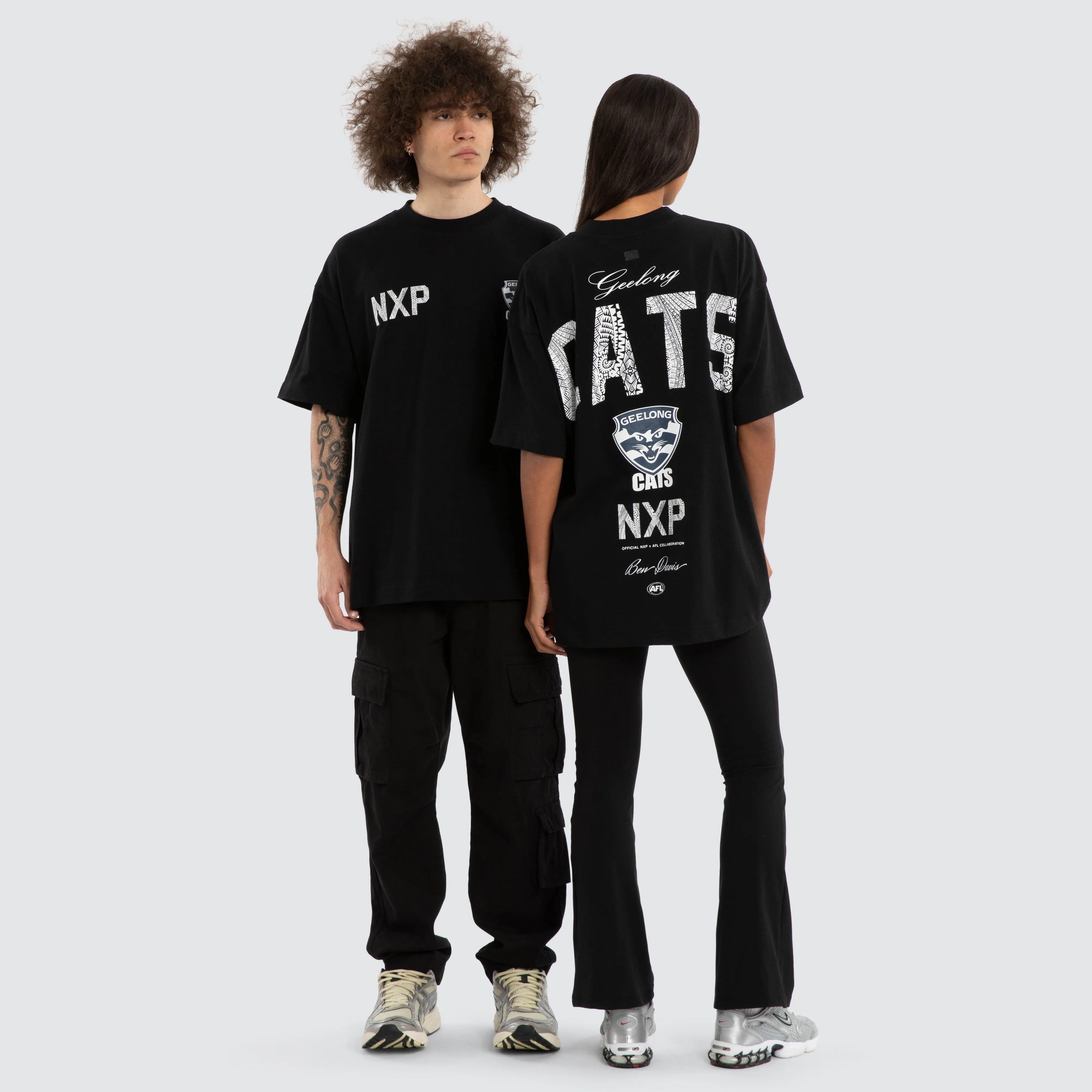 Ben Davis Geelong Cats Raptor Tee Jet Black sold by Neverland product image thumbnail 3