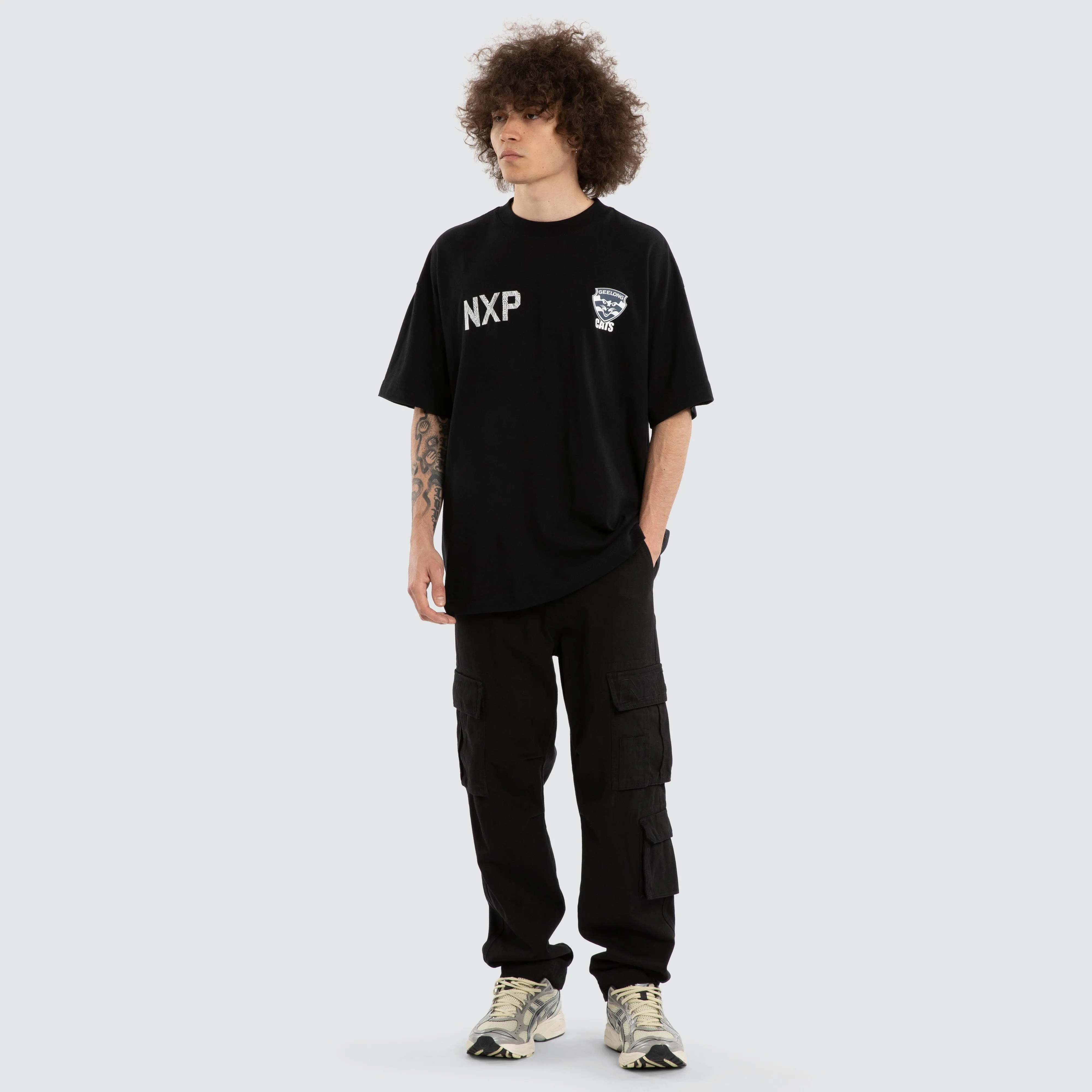 Ben Davis Geelong Cats Raptor Tee Jet Black sold by Neverland product image thumbnail 5