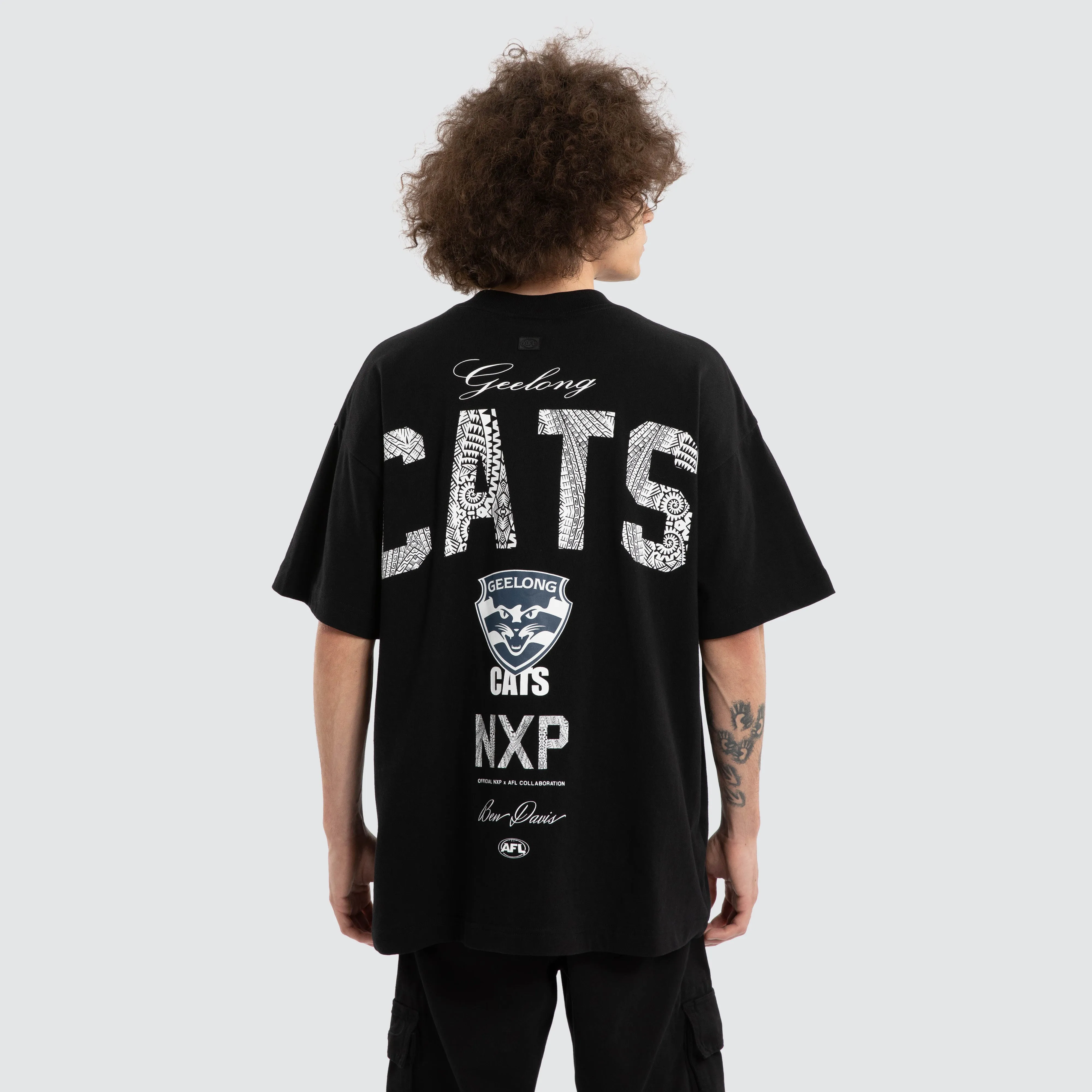 Ben Davis Geelong Cats Raptor Tee Jet Black sold by Neverland product image thumbnail 4