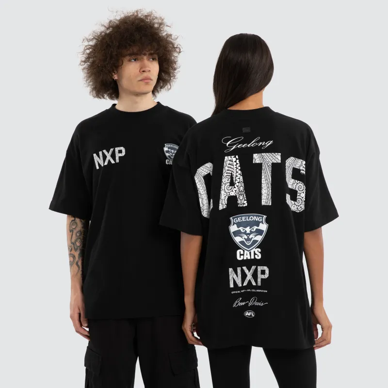Ben Davis Geelong Cats Raptor Tee Jet Black made by Neverland