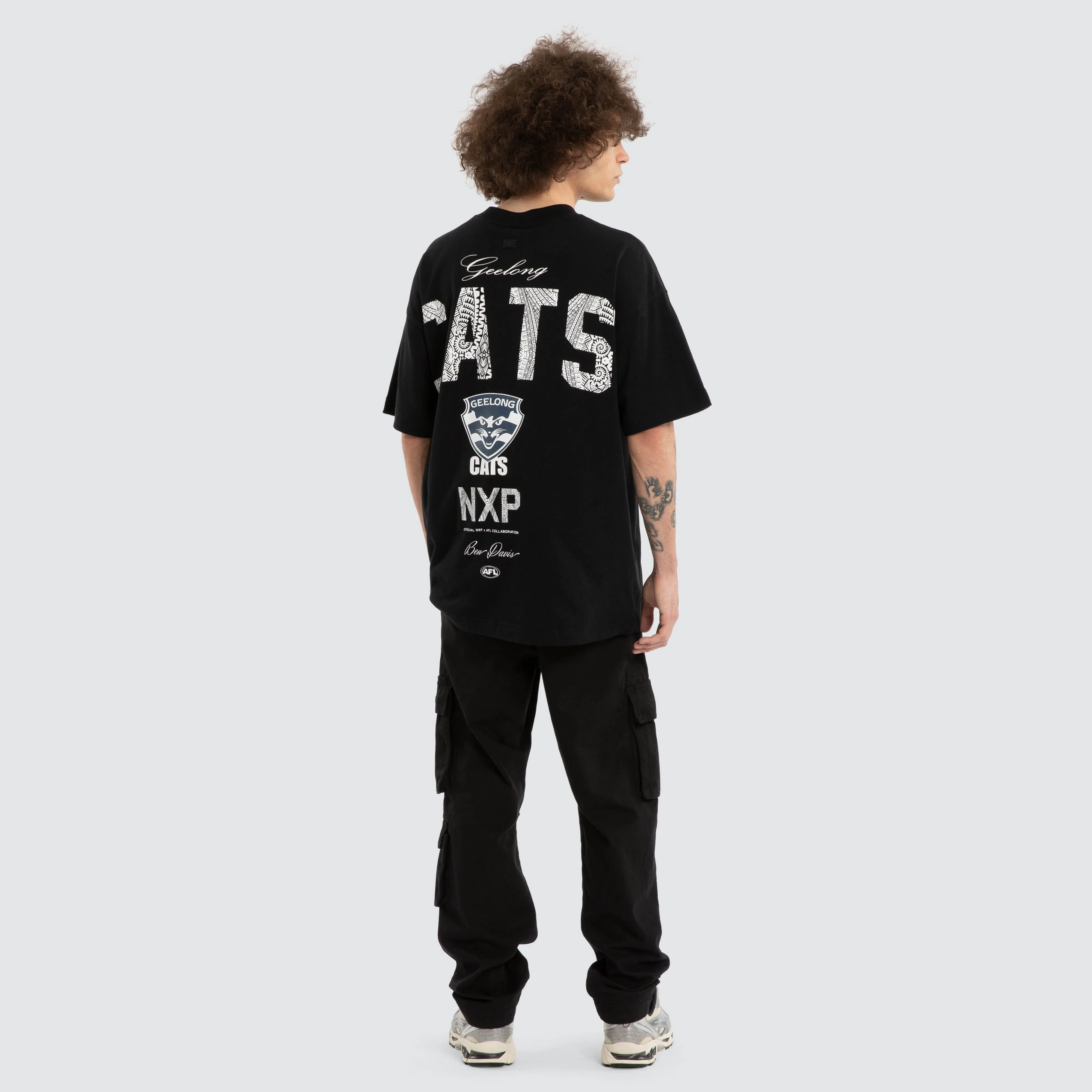 Ben Davis Geelong Cats Raptor Tee Jet Black sold by Neverland product image thumbnail 2