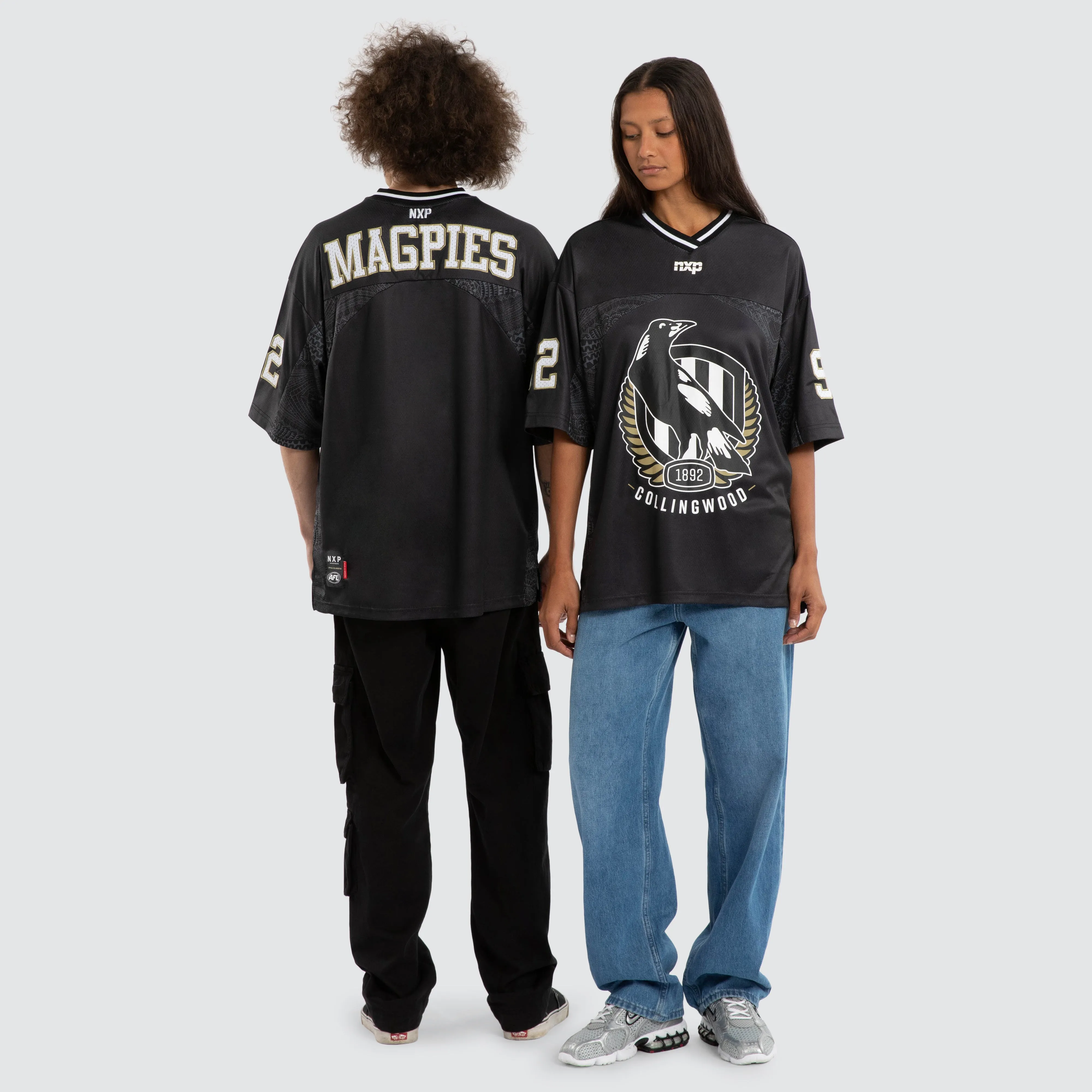 Ben Davis Collingwood Magpies Mesh Jersey Magpies Black sold by Neverland product image thumbnail 3