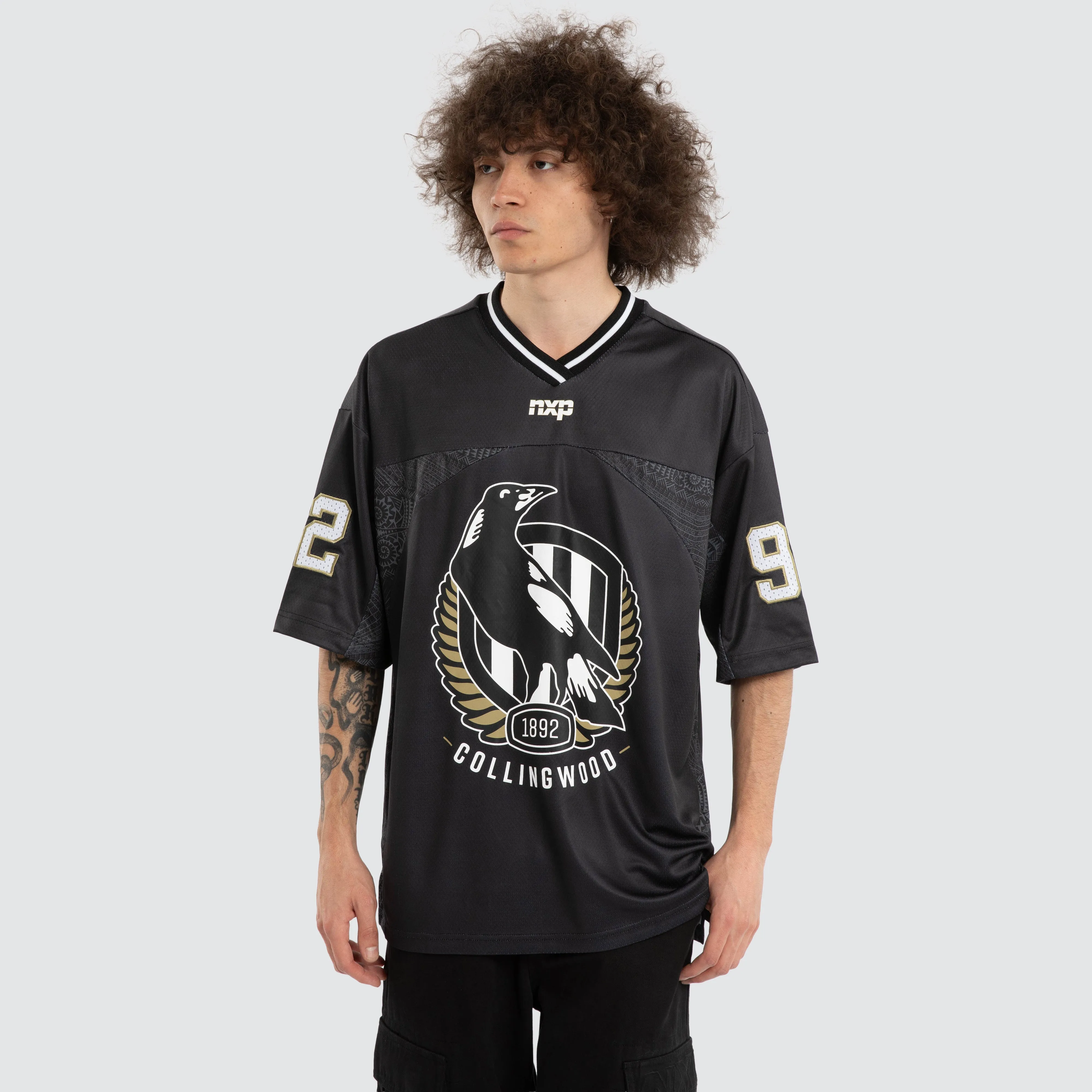 Ben Davis Collingwood Magpies Mesh Jersey Magpies Black sold by Neverland product image thumbnail 4