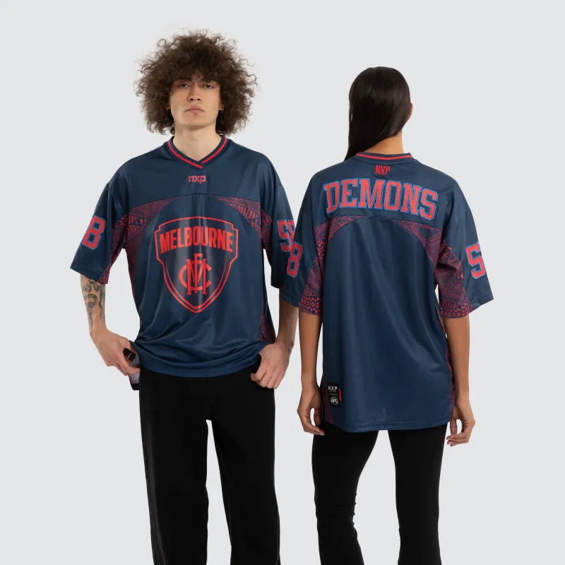 Ben Davis Melbourne Demons Mesh Jersey in Navy made by Neverland