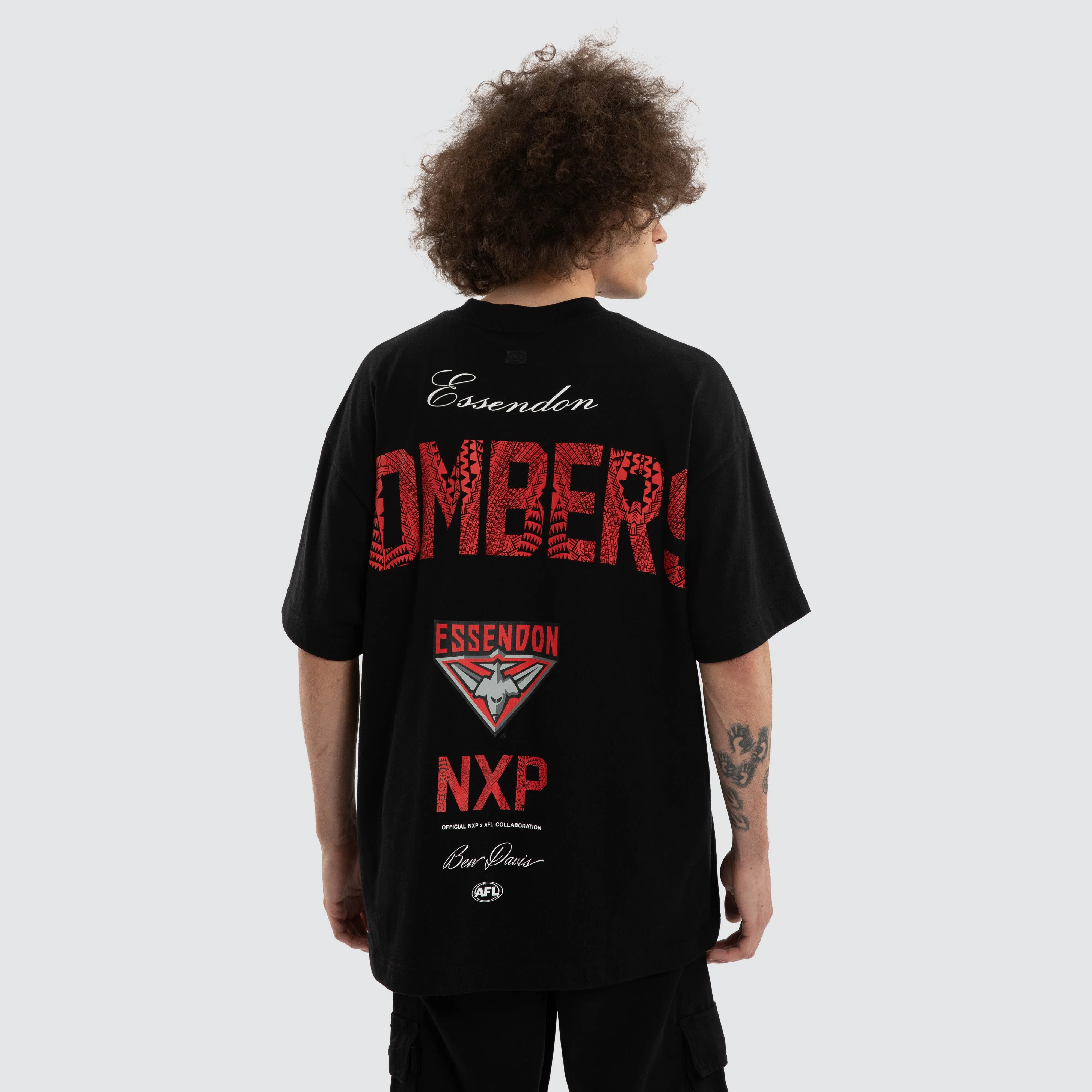 Ben Davis Essendon Bombers Raptor Tee Jet Black sold by Neverland product image thumbnail 3