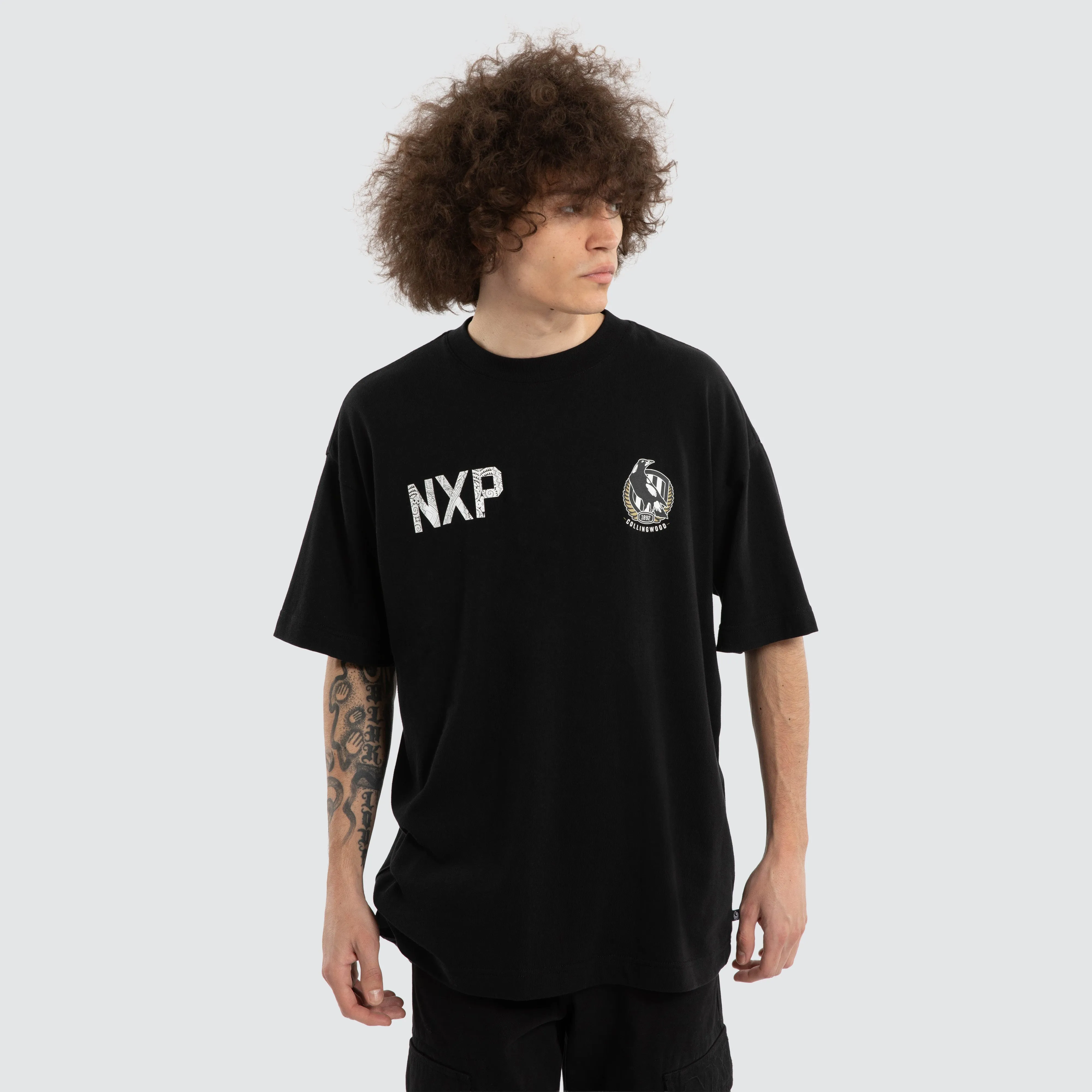 Ben Davis Collingwood Magpies Raptor Tee Jet Black sold by Neverland product image thumbnail 5