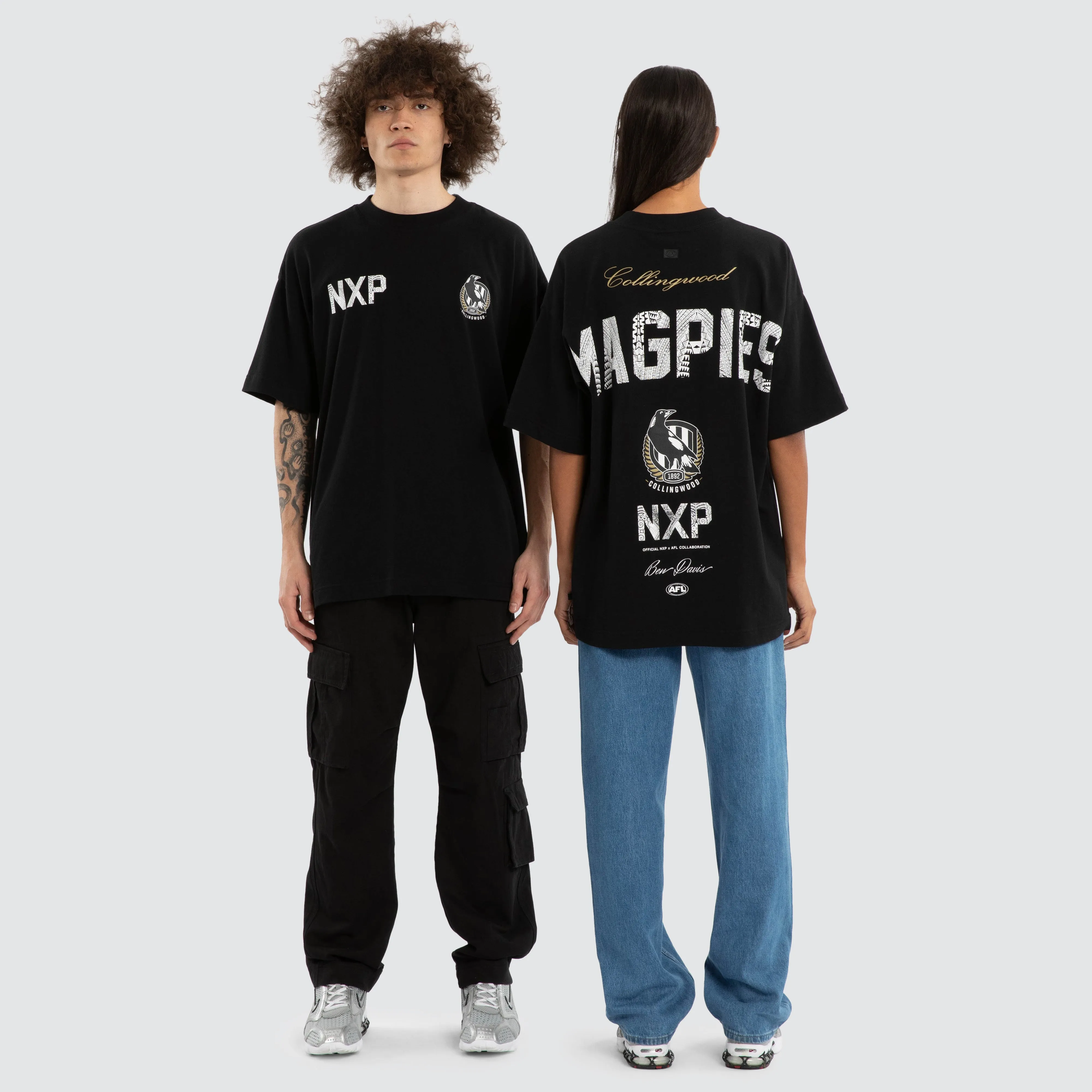 Ben Davis Collingwood Magpies Raptor Tee Jet Black sold by Neverland product image thumbnail 4