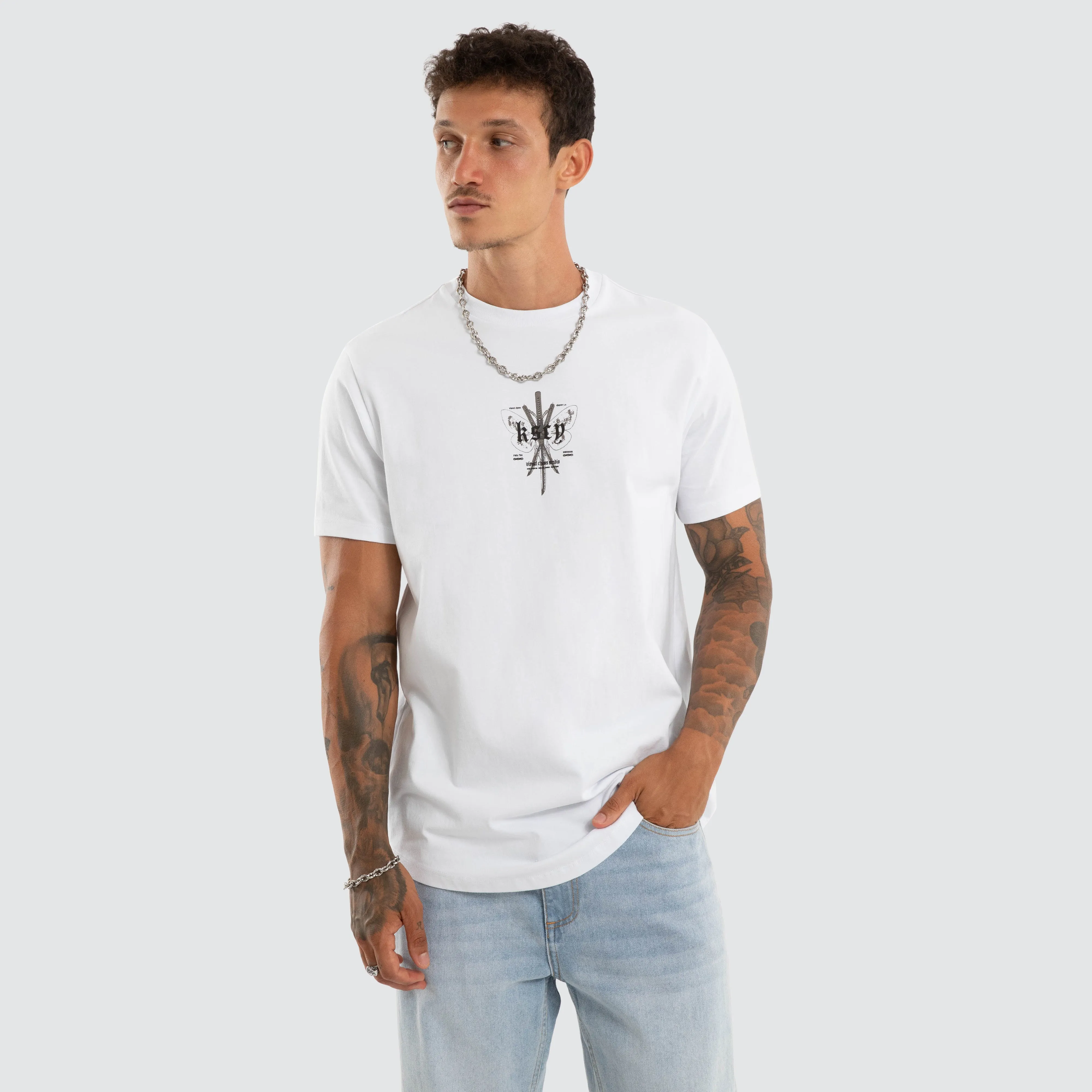 Vortex Dual Curved Tee Optical White sold by Neverland product image thumbnail 5