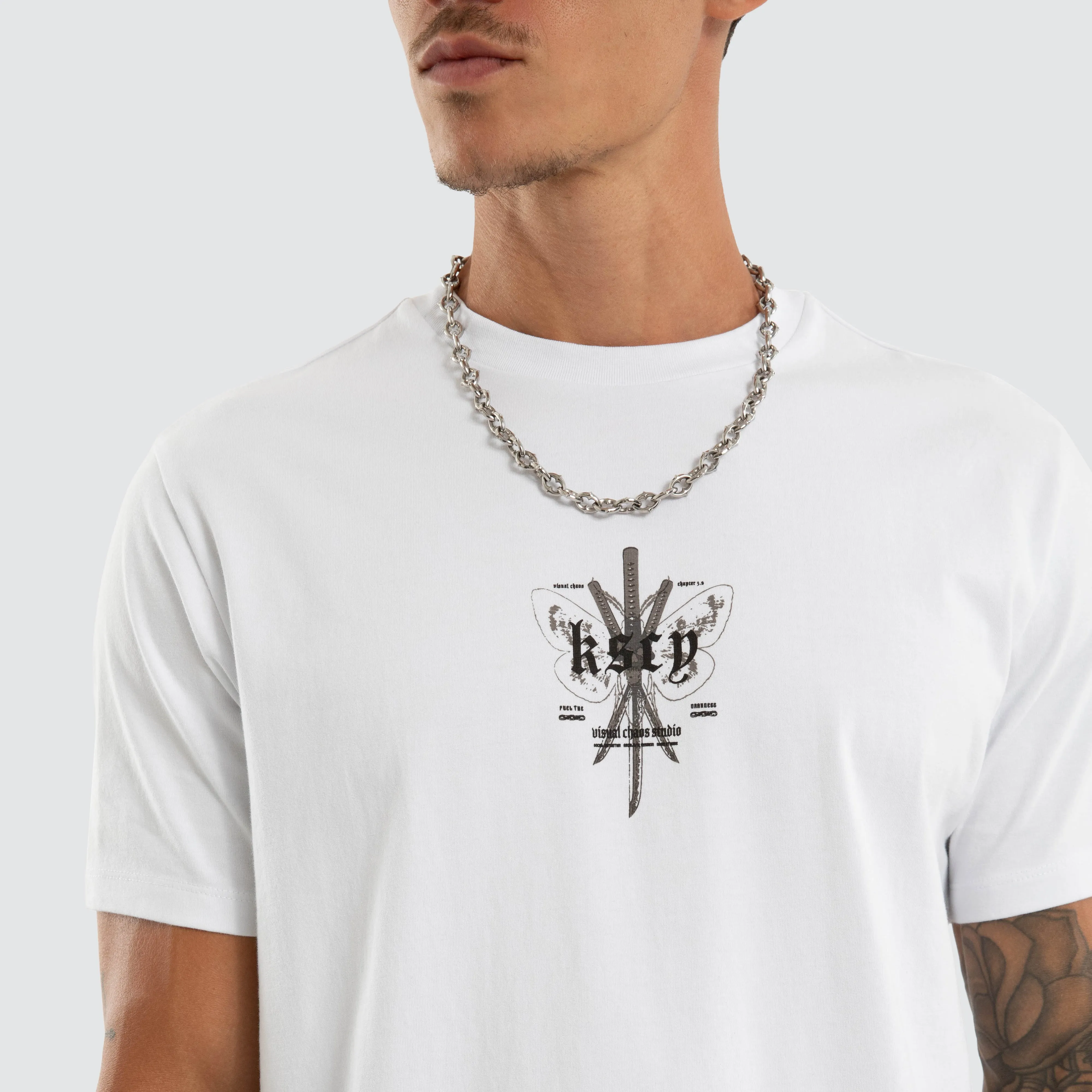 Vortex Dual Curved Tee Optical White sold by Neverland product image thumbnail 3