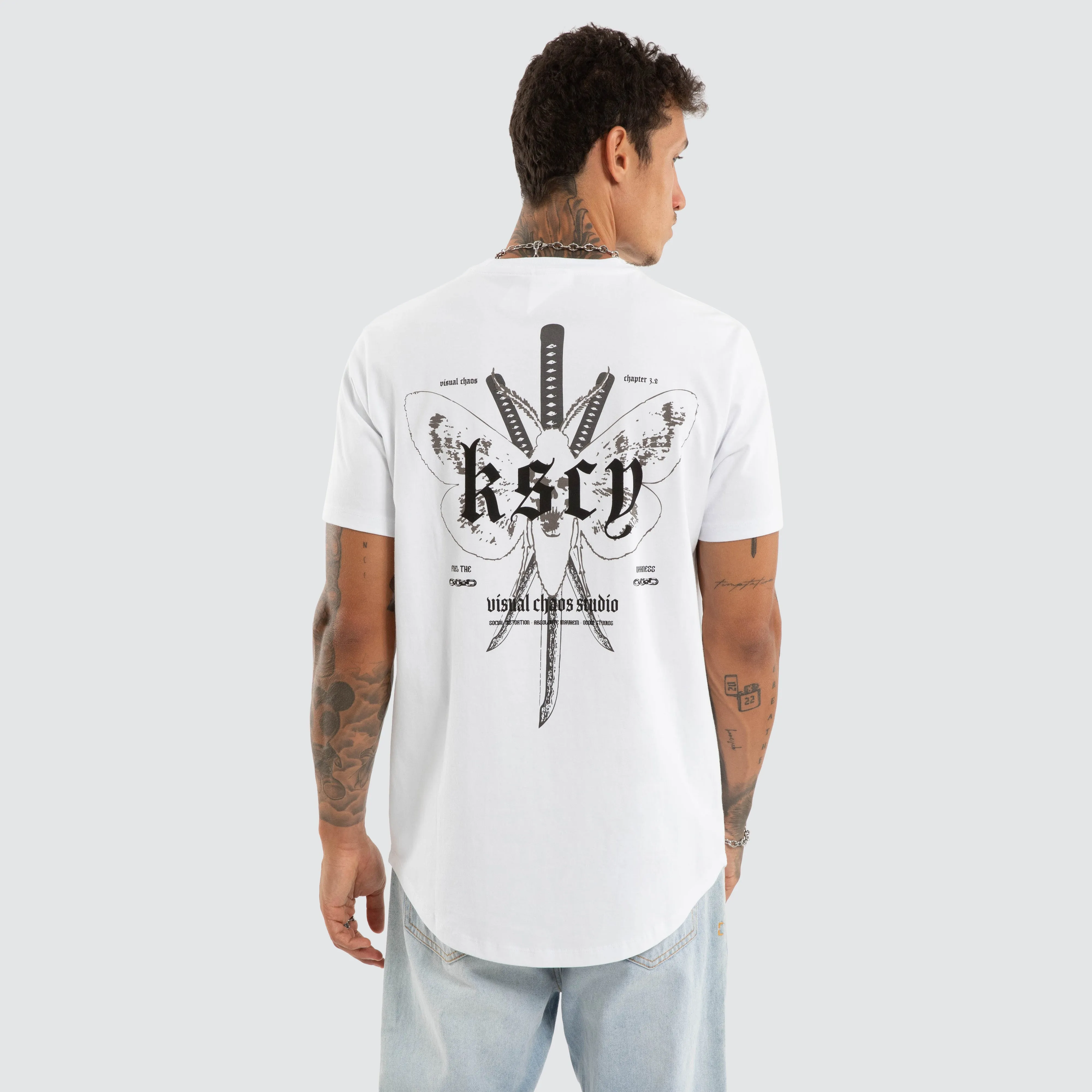 Vortex Dual Curved Tee Optical White sold by Neverland