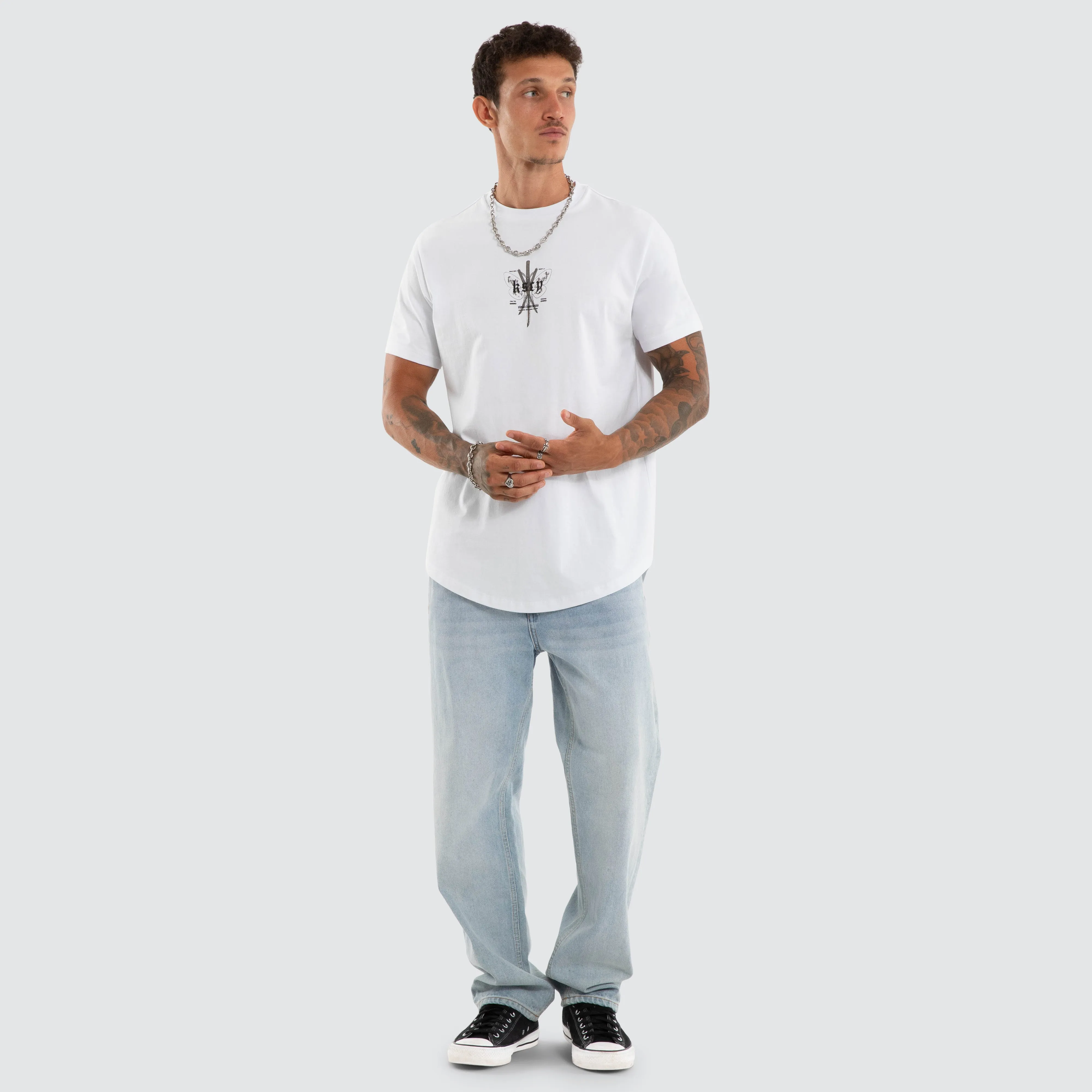 Vortex Dual Curved Tee Optical White sold by Neverland product image thumbnail 2