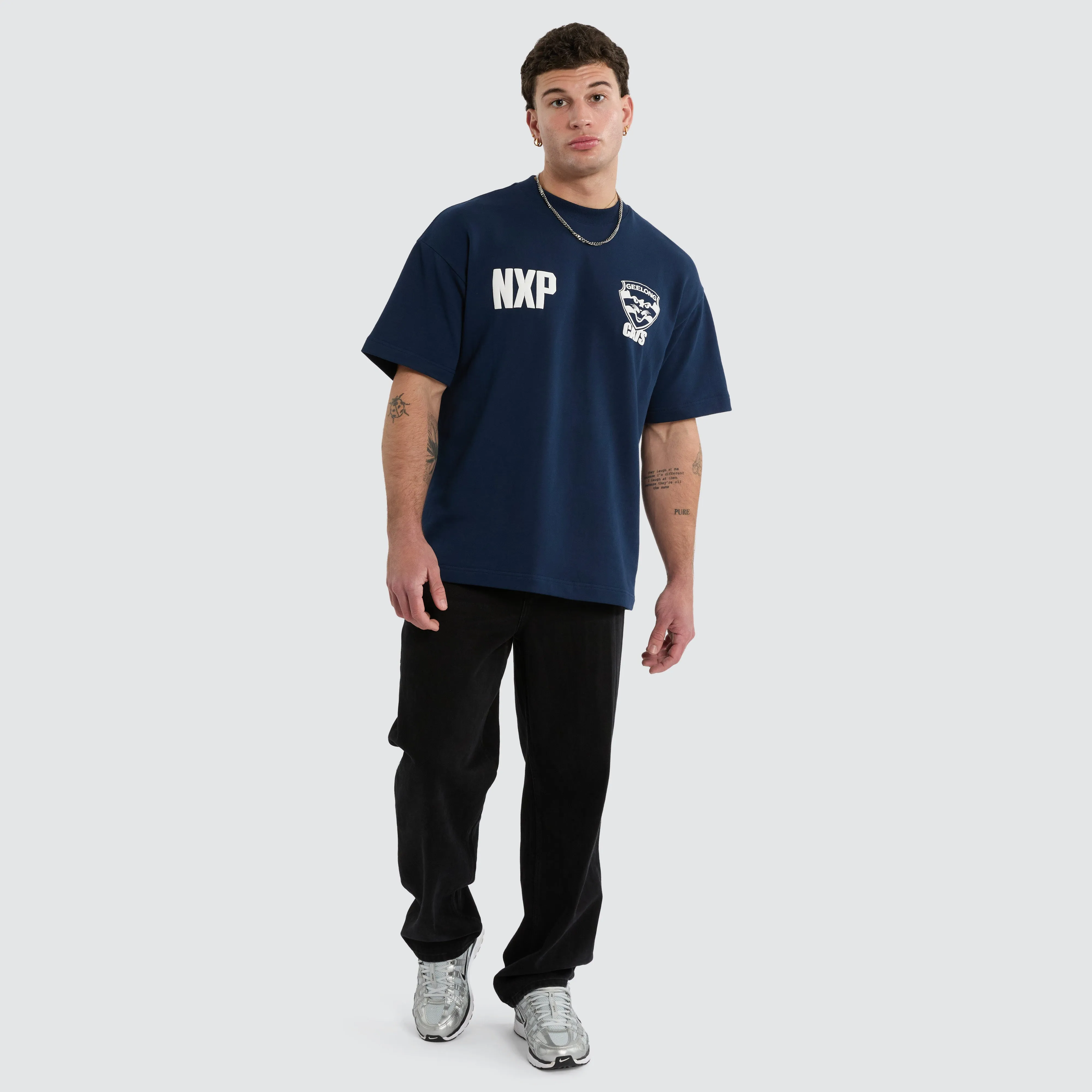 Geelong Cats AFL Archive Loopback Raptor Tee Navy sold by Neverland product image thumbnail 2