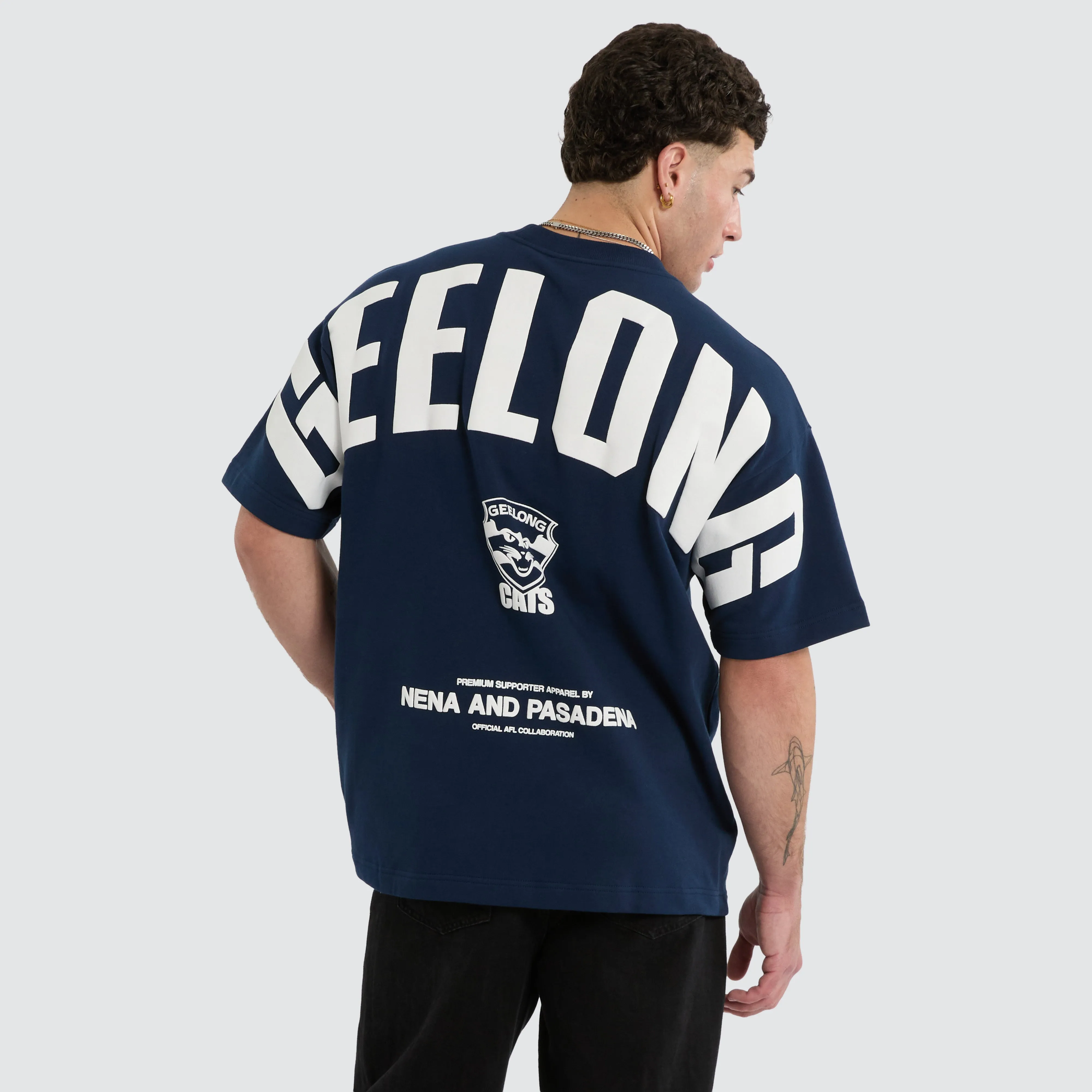Geelong Cats AFL Archive Loopback Raptor Tee Navy sold by Neverland product image thumbnail 5
