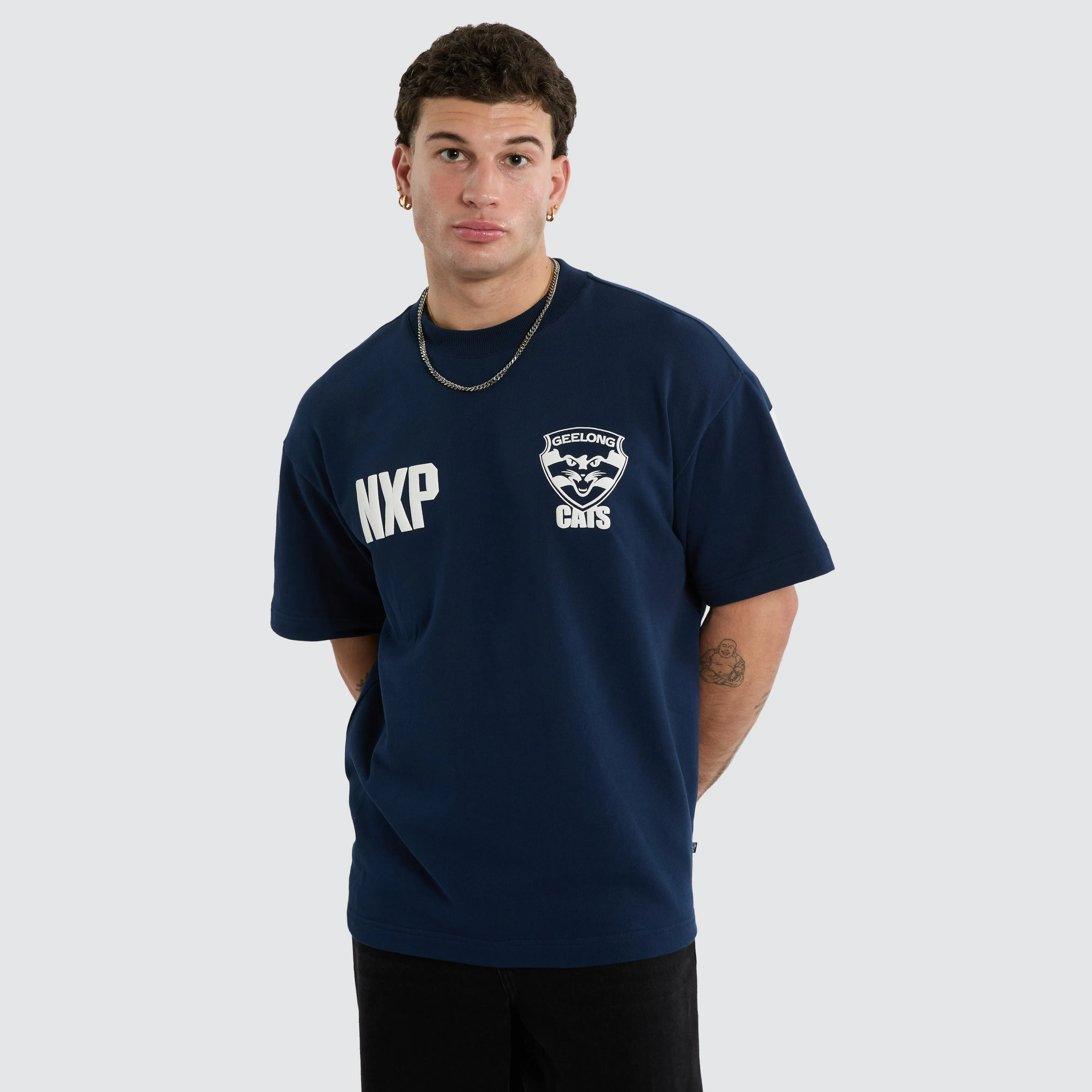 Geelong Cats AFL Archive Loopback Raptor Tee Navy sold by Neverland product image thumbnail 4