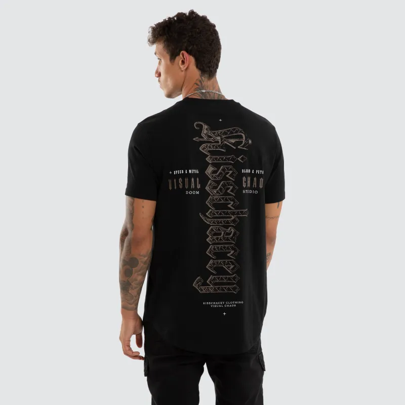 Recoil Dual Curved Tee Jet Black made by Neverland