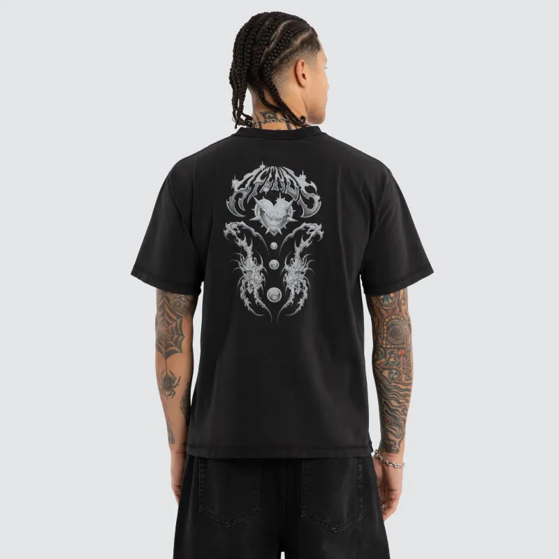 Scorpius Heavyweight Box Tee Stone Black made by Afends