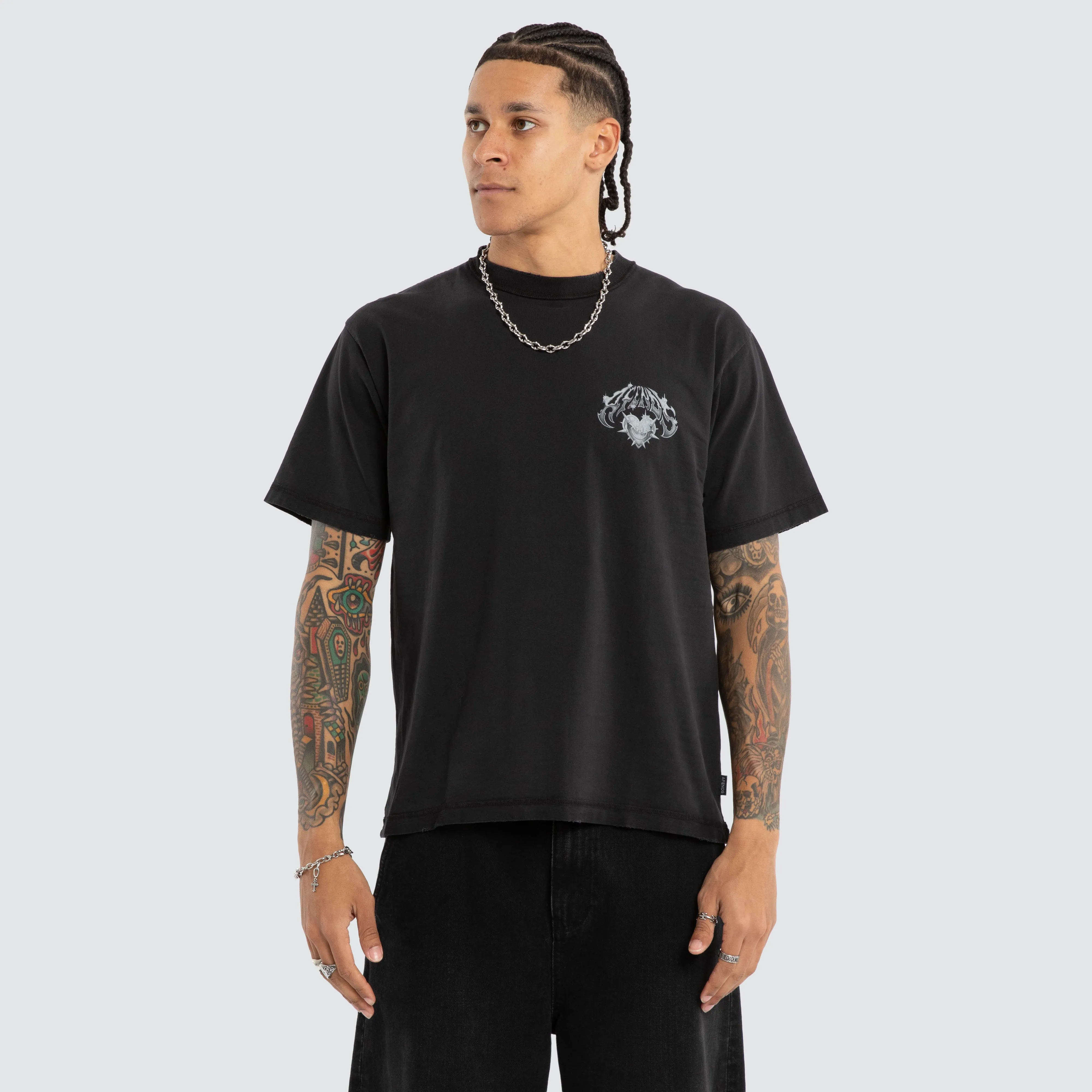 Scorpius Heavyweight Box Tee Stone Black sold by Neverland product image thumbnail 3