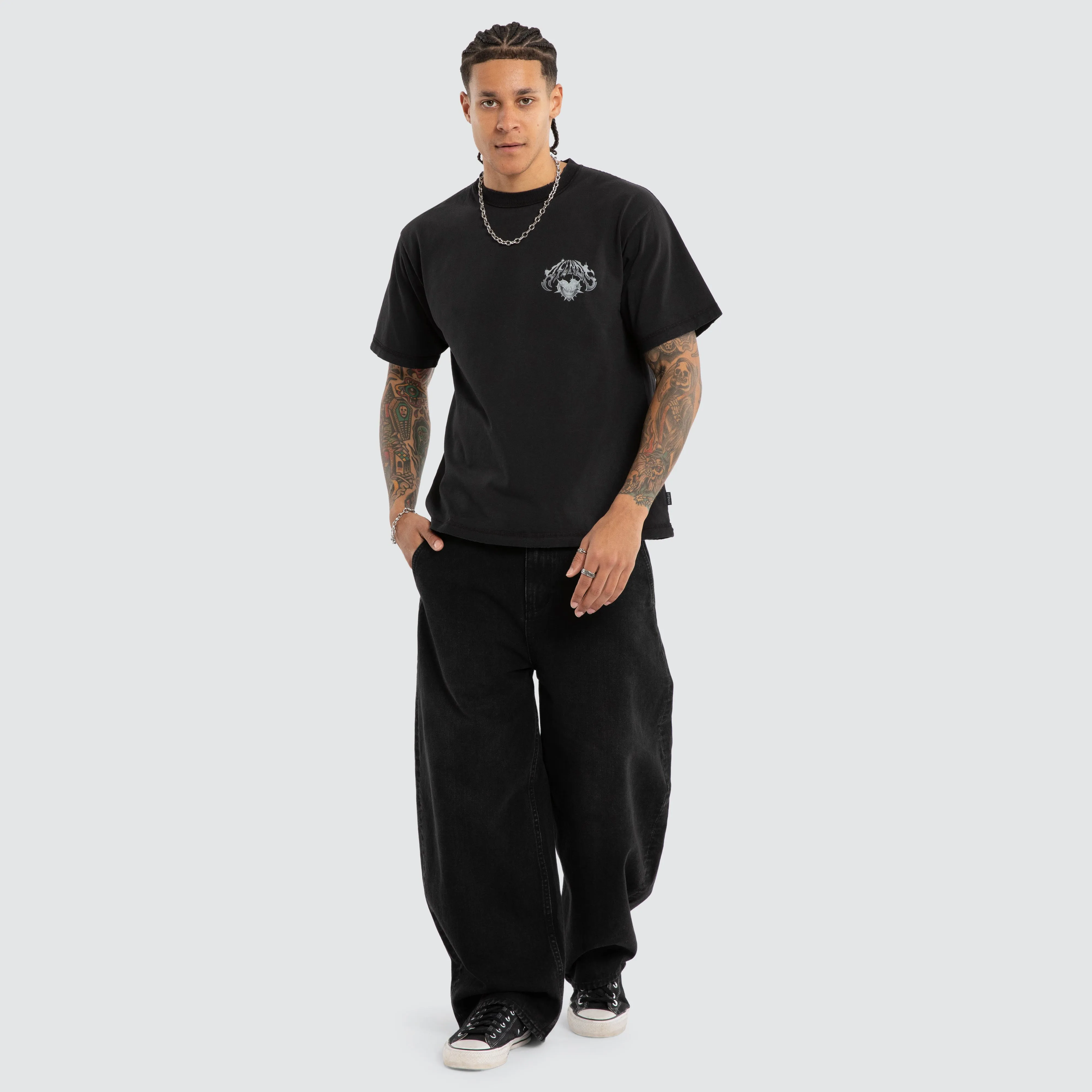 Scorpius Heavyweight Box Tee Stone Black sold by Neverland product image thumbnail 2
