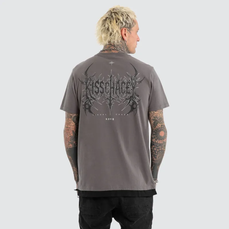 Ravaged Standard Tee Charcoal made by Neverland