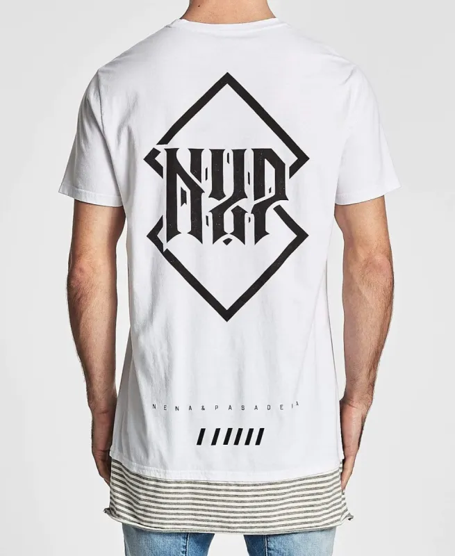 Believe Layered Hem T-Shirt White sold by Neverland