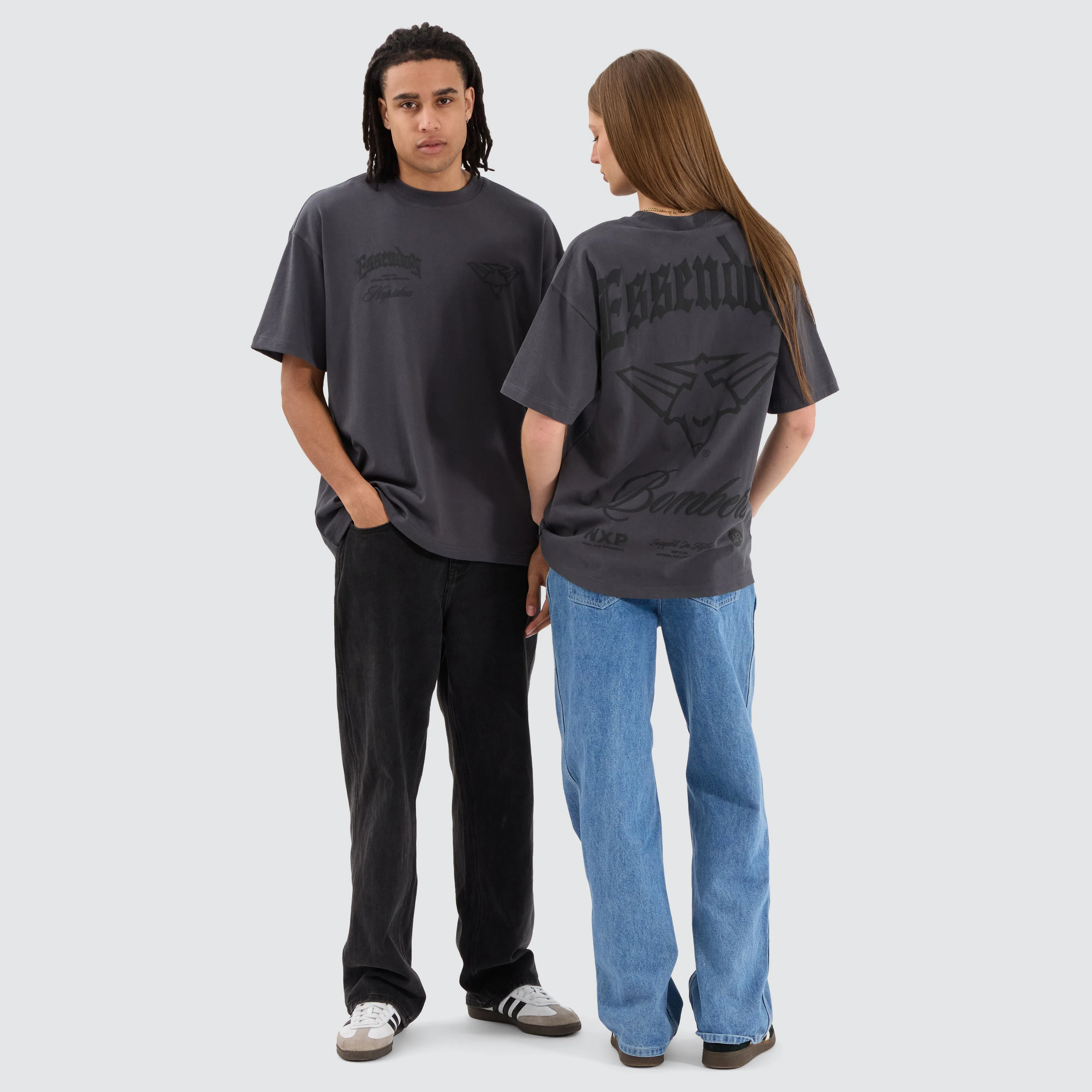 Essendon Bombers AFL Heavy Raptor Tee Asphalt sold by Neverland product image thumbnail 5