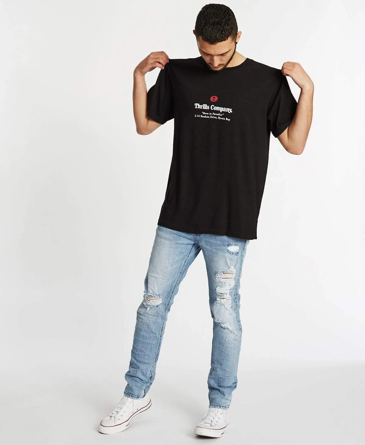 Born In Paradise Merch Fit T-Shirt Black sold by Neverland product image thumbnail 4