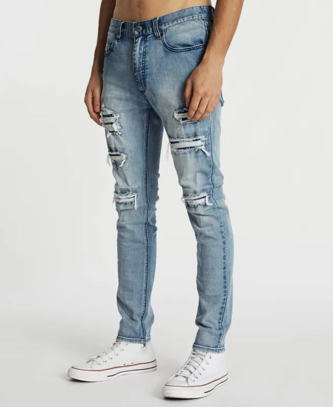 Outlaw Skinny Jean Wasted Blue sold by Neverland