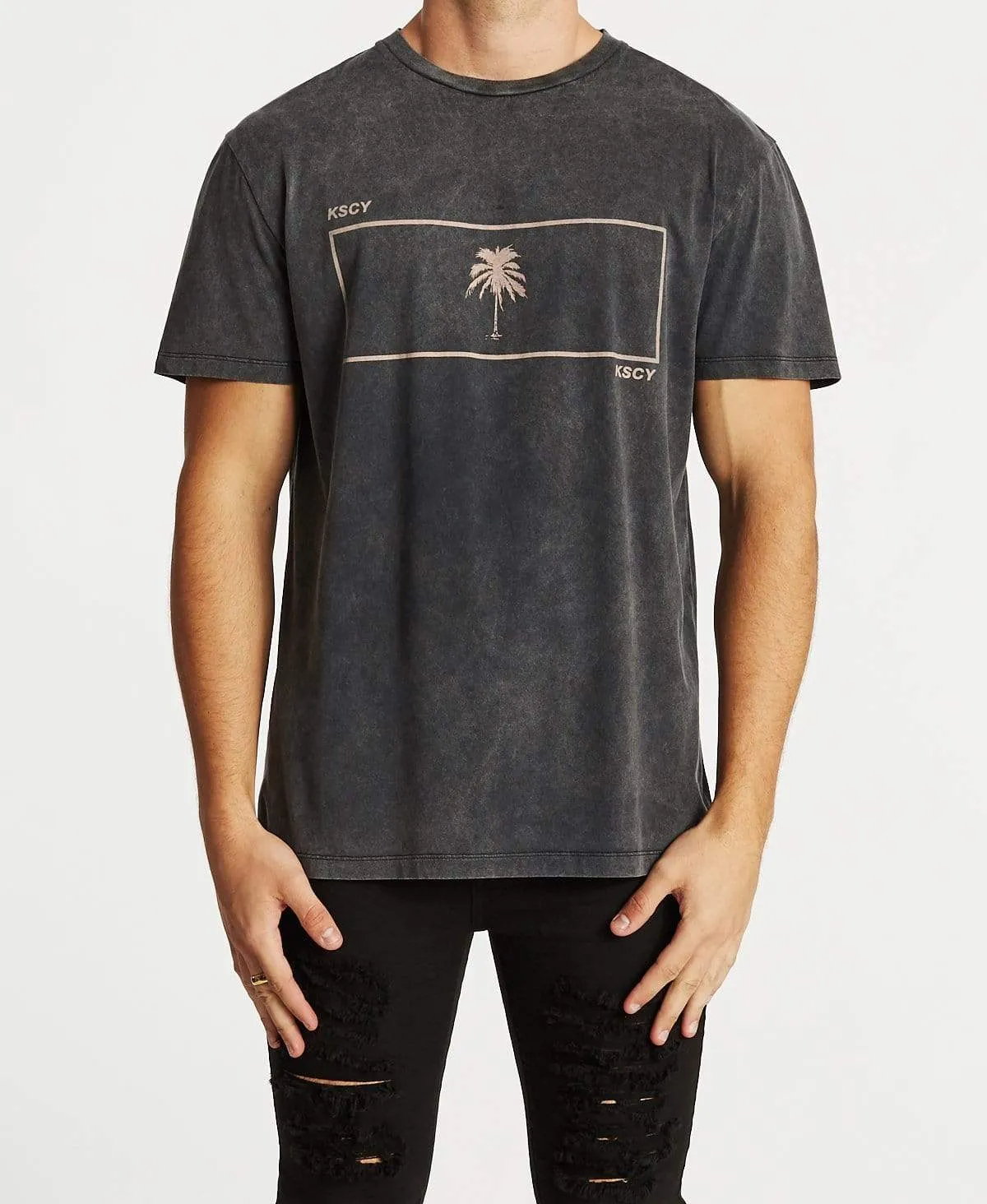 Miami Relaxed T-Shirt Anthracite Black sold by Neverland