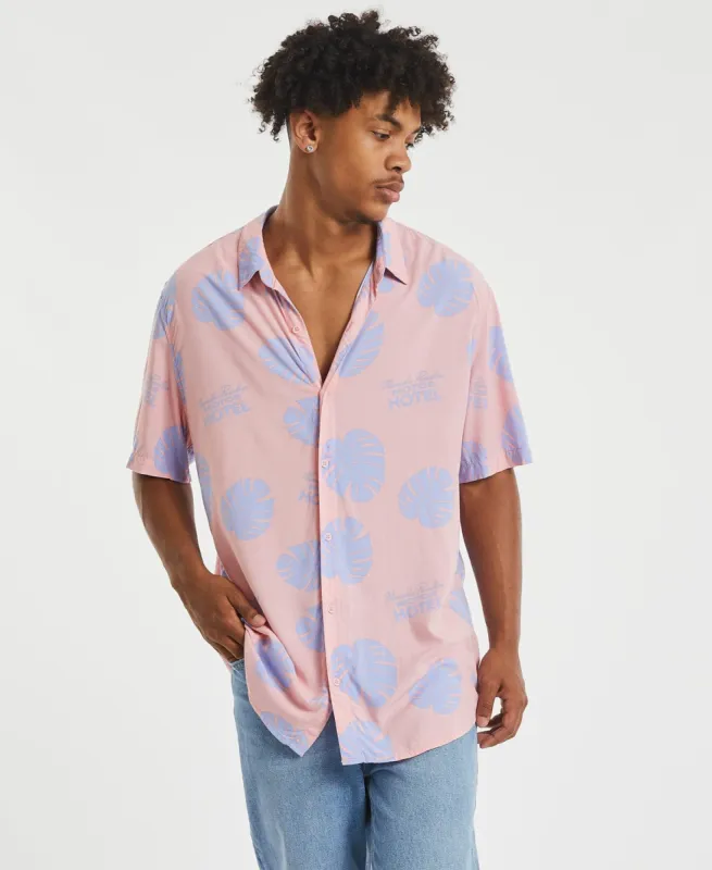 Belong Relaxed Short Sleeve Shirt Pink/Purple Print sold by Neverland