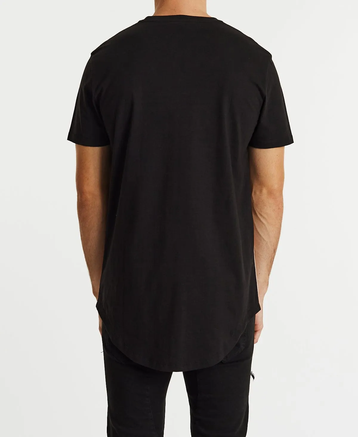Decider Dual Curved T-Shirt Jet Black sold by Neverland product image thumbnail 3
