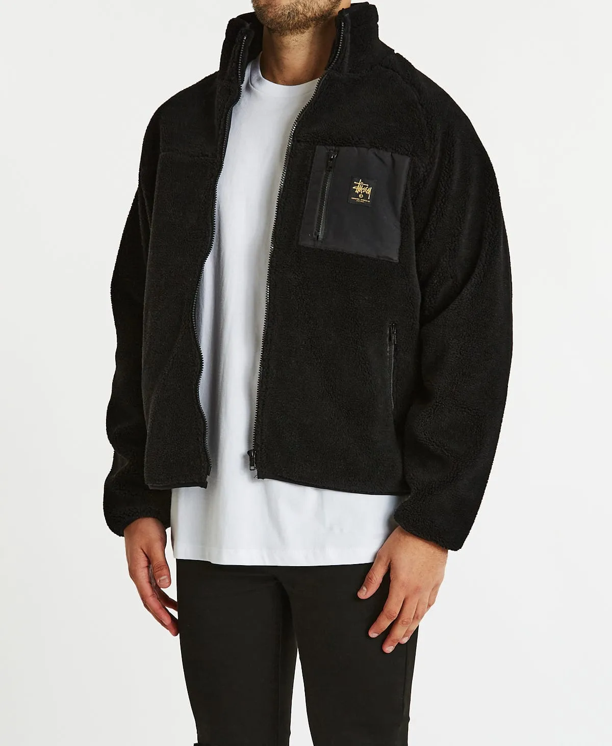 Stock Raglan Sherpa Jacket Black sold by Neverland product image thumbnail 2