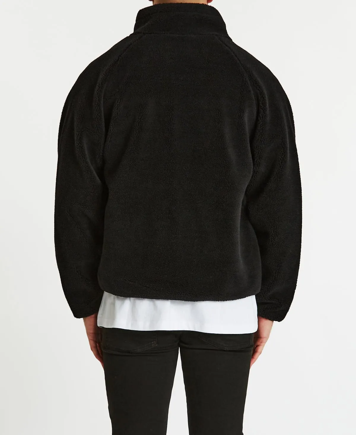 Stock Raglan Sherpa Jacket Black sold by Neverland product image thumbnail 3