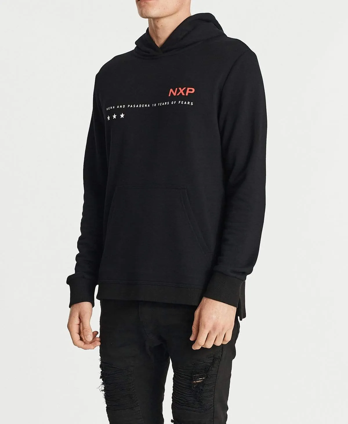 Prominent Step Hem Hoodie Jet Black sold by Neverland product image thumbnail 3