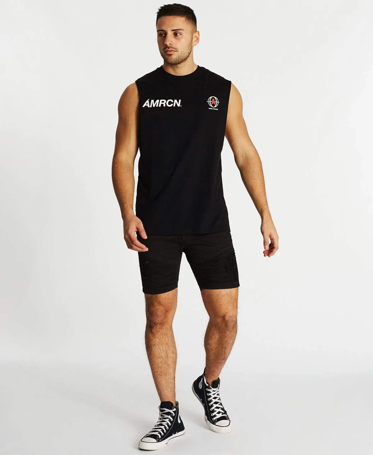 Les Matins Scoop Back Muscle T-Shirt Jet Black sold by Neverland product image thumbnail 4