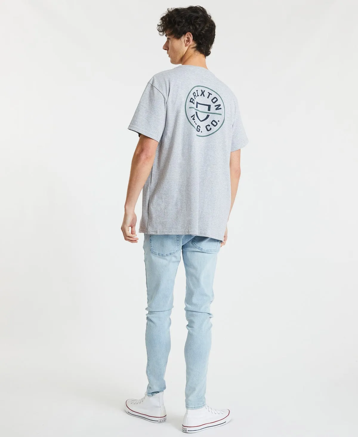 Crest II T-Shirt Heather Grey/Modela sold by Neverland product image thumbnail 5