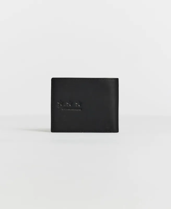Black Star Bi-Fold Wallet Black sold by Neverland