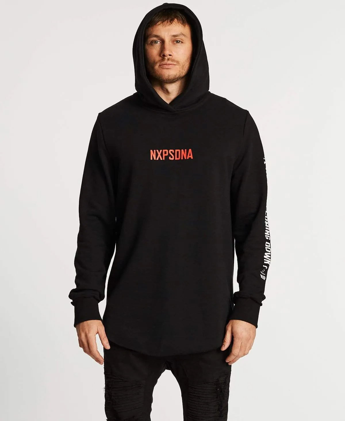 Above All Dual Curved Hoodie Jet Black sold by Neverland product image thumbnail 4