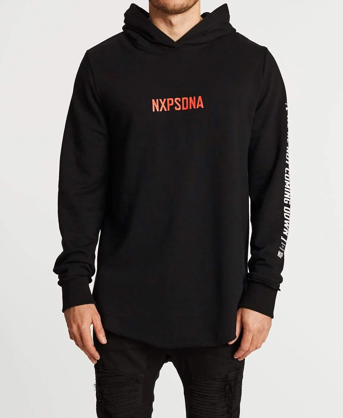 Above All Dual Curved Hoodie Jet Black sold by Neverland product image thumbnail 2